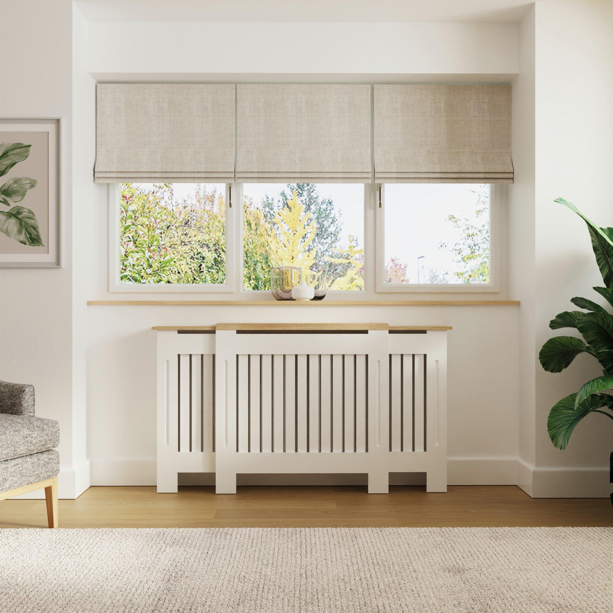White - GFW - Longslow Adjustable Radiator Cover Grey - 2