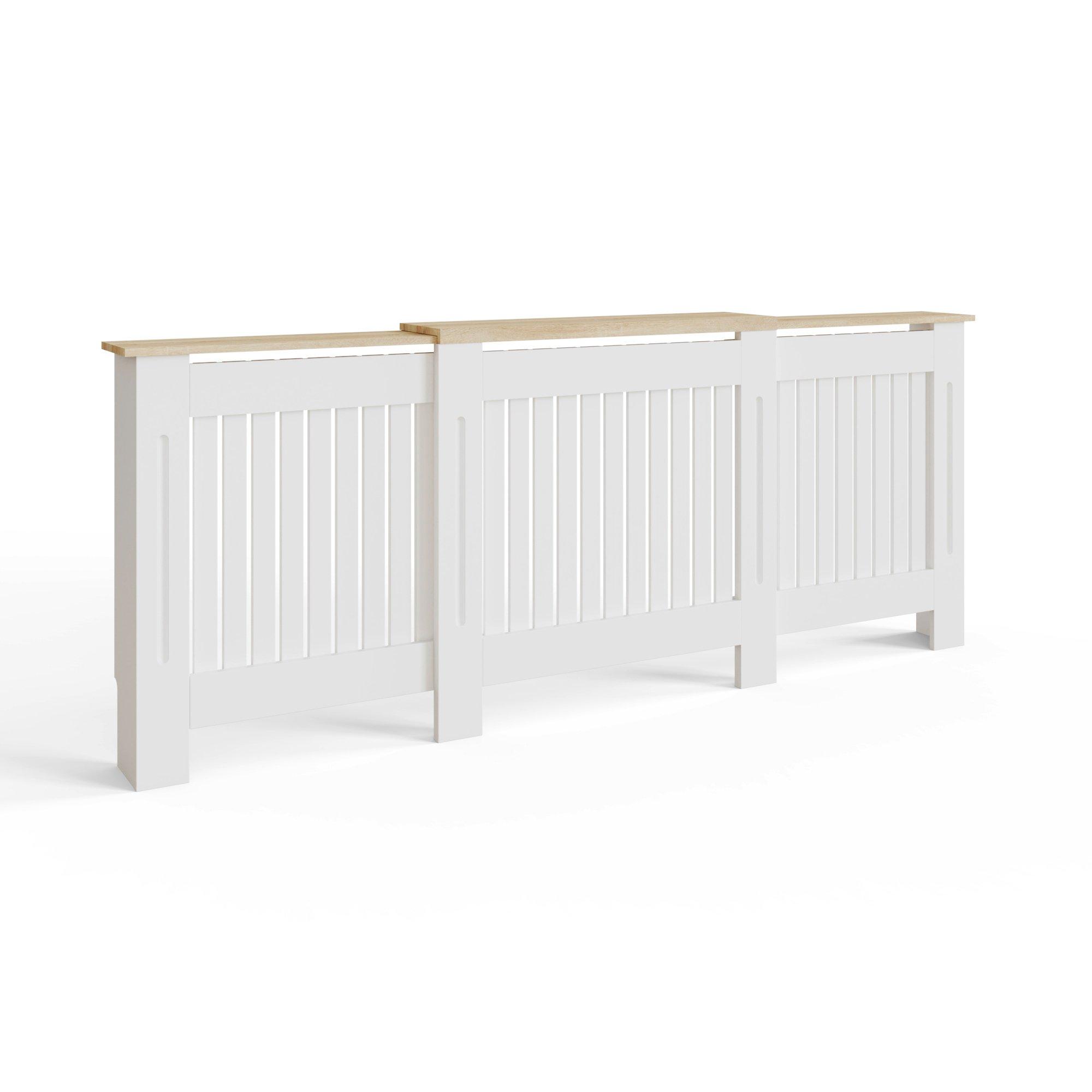 White - GFW - Longslow Adjustable Radiator Cover Grey - 7