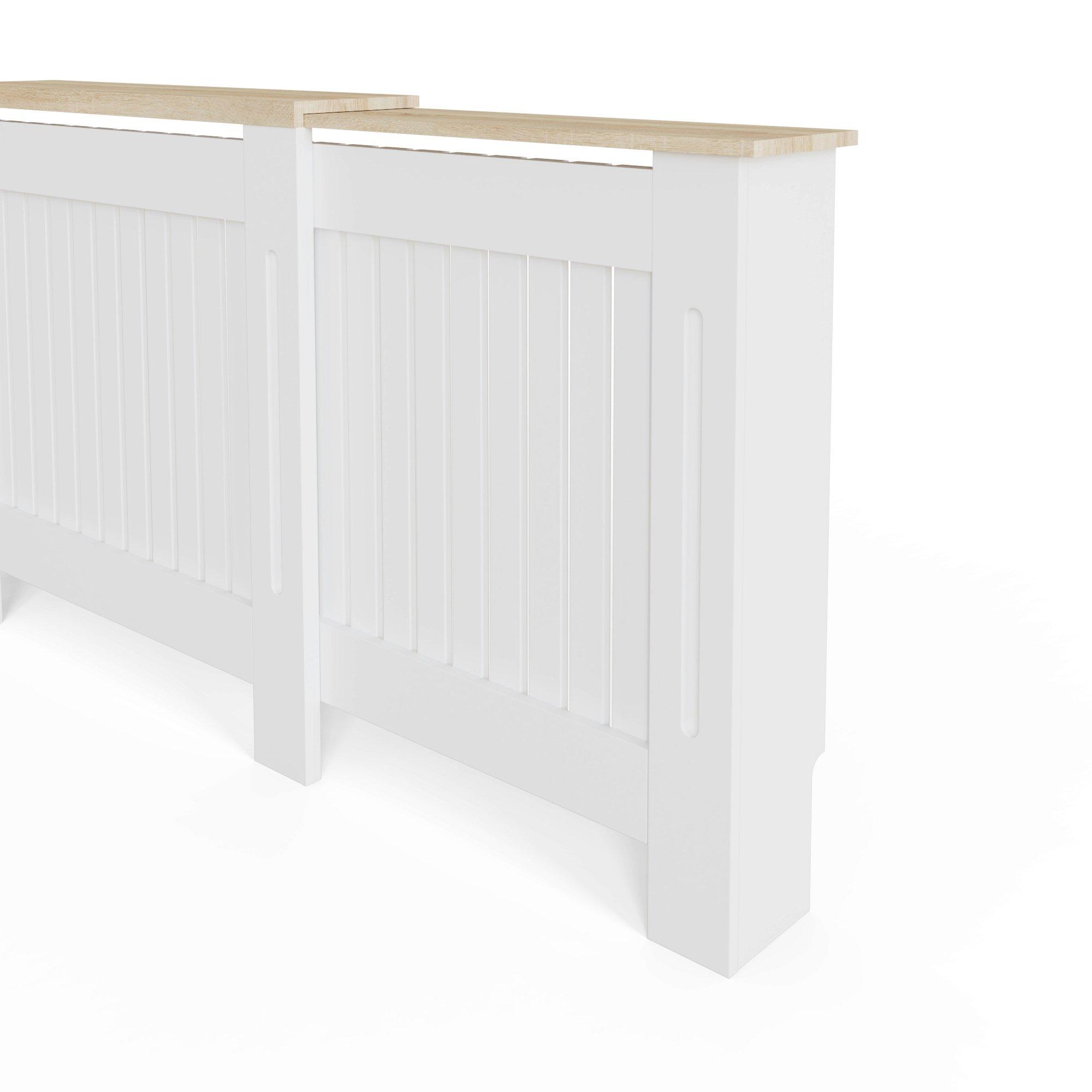 White - GFW - Longslow Adjustable Radiator Cover Grey - 10
