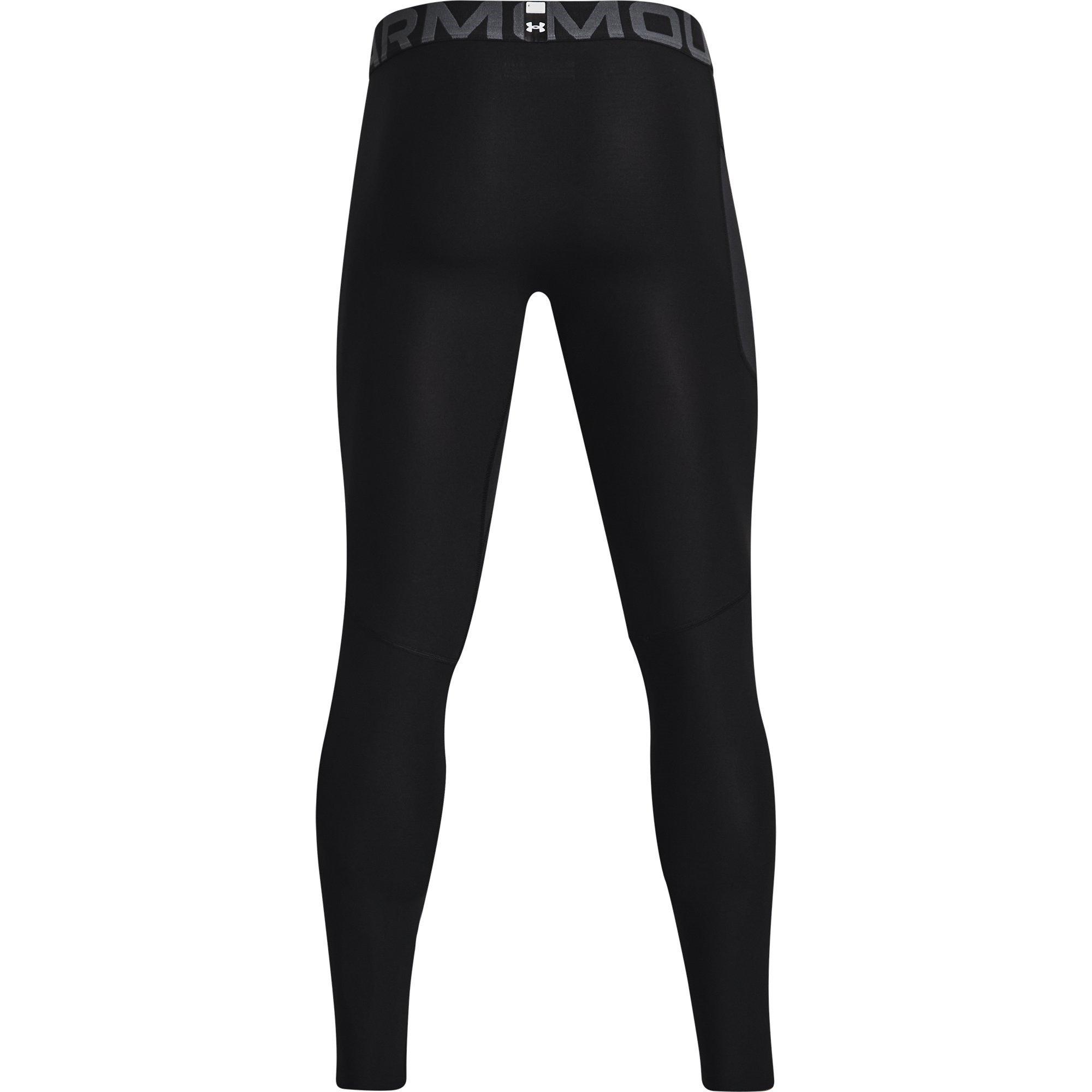 Black/White - Under Armour - HeatGear Mens Base Layer Tights - 2