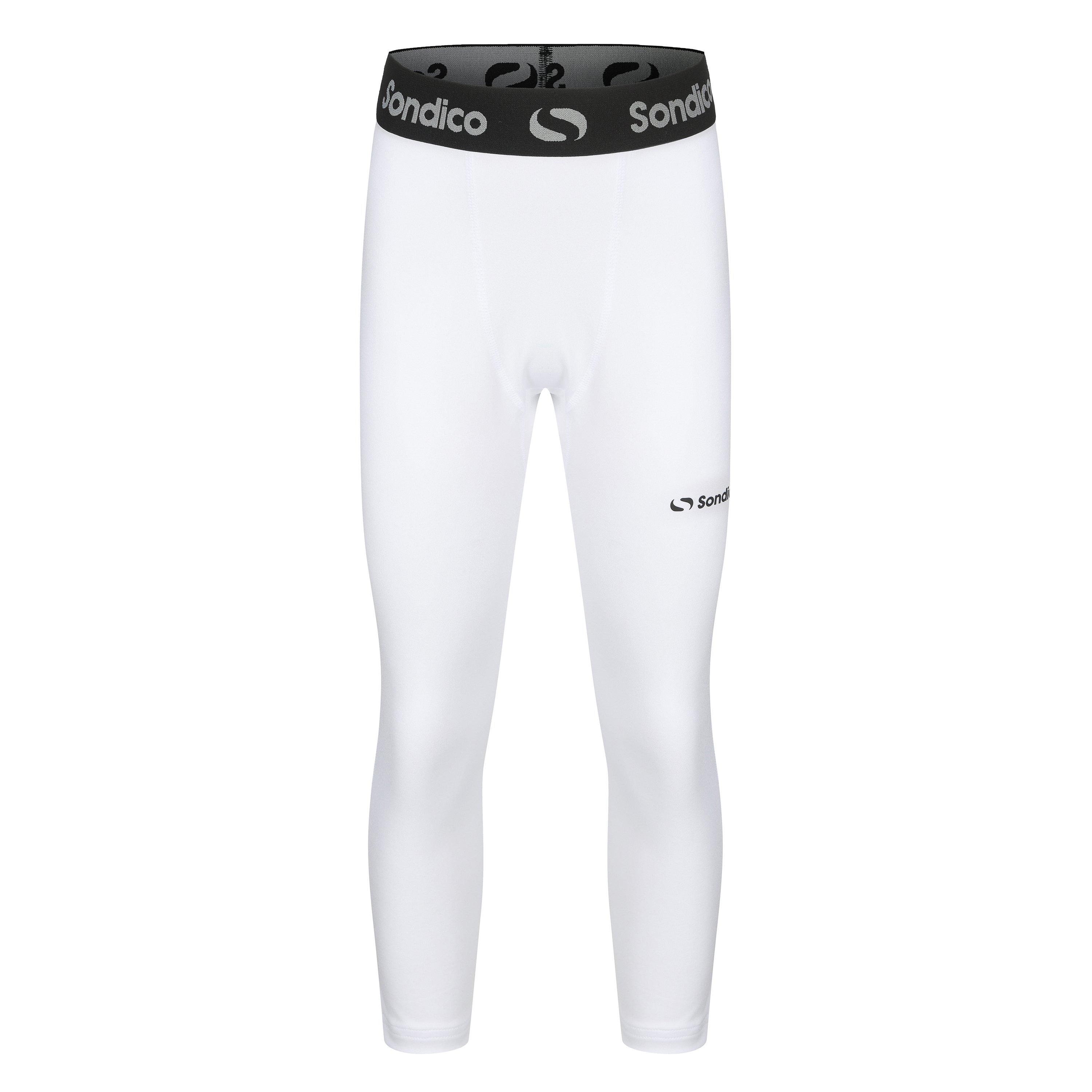 Sondico Boys Core Three Quarter Tights Juniors - White - 13 Yrs