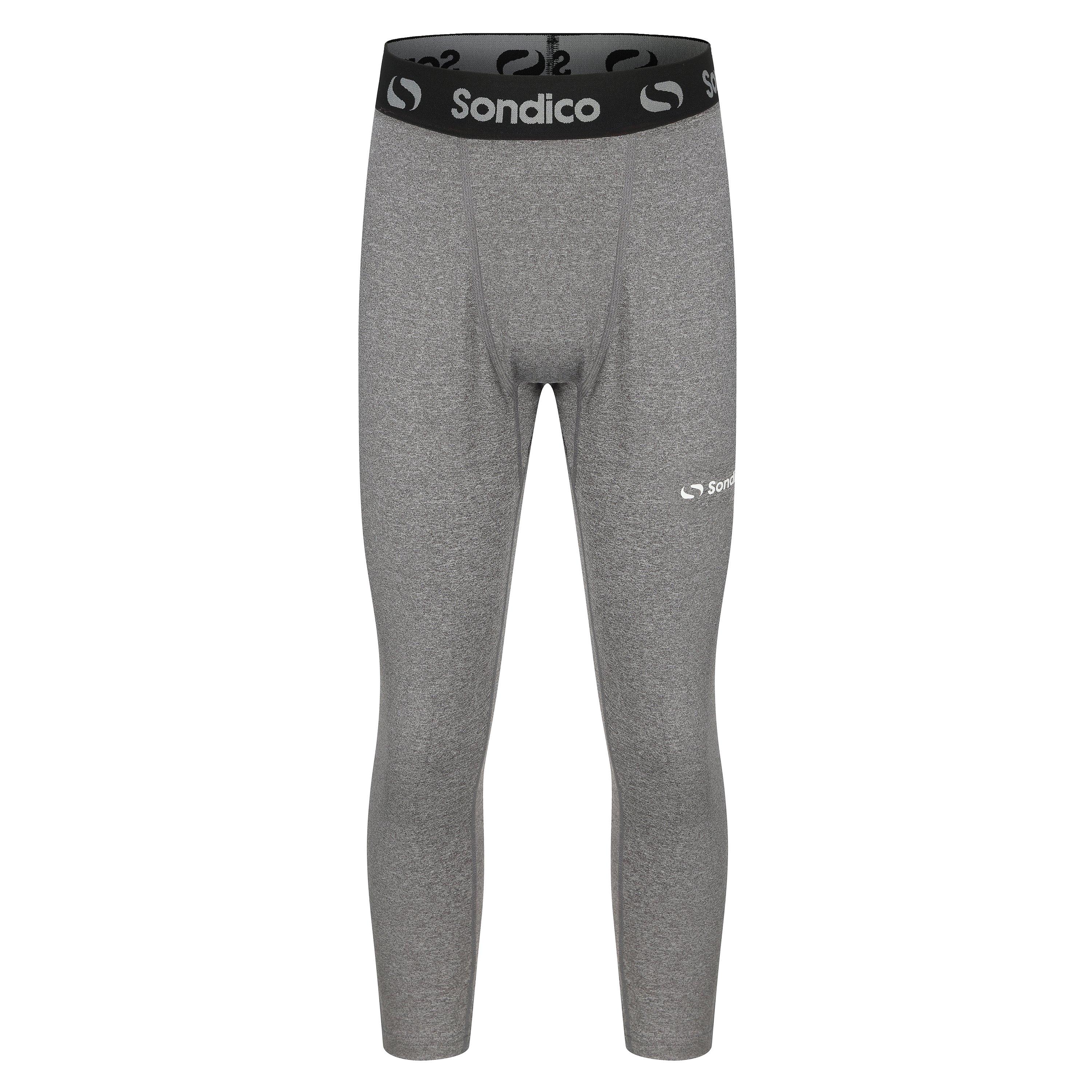 Sondico Boys Core Three Quarter Tights Juniors - Grey - 13 Yrs