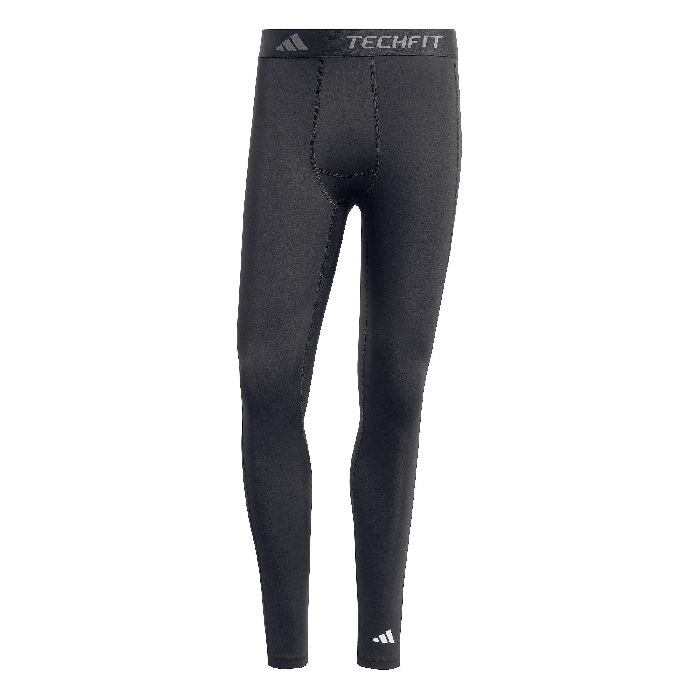 Black - adidas - TECHFIT Mens Compression Training Long Tights - 1