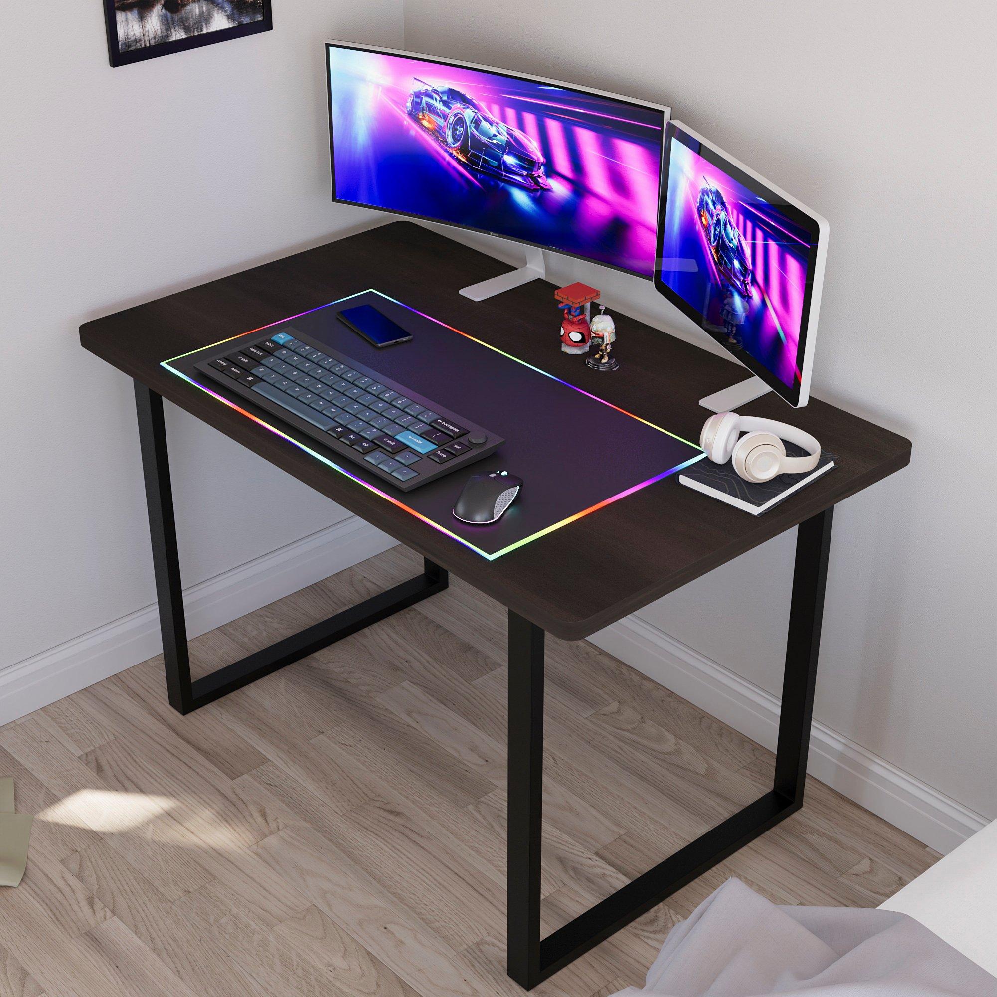 Walnut - Lassic - Vida Designs Gaming Desk With U Shape Legs - 4