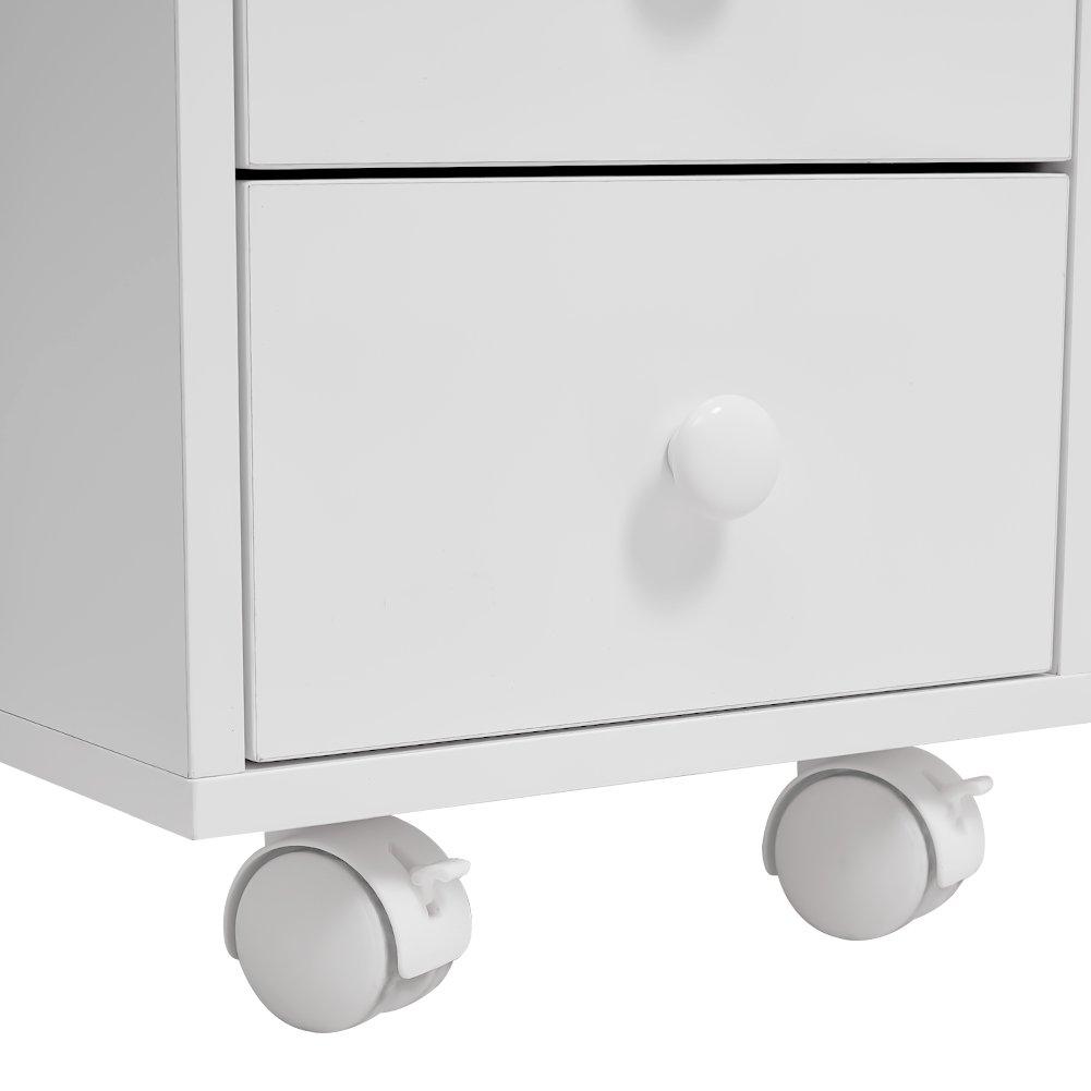 White - SHEONLY - Rolling Manicure Table with Dust Collector - 7