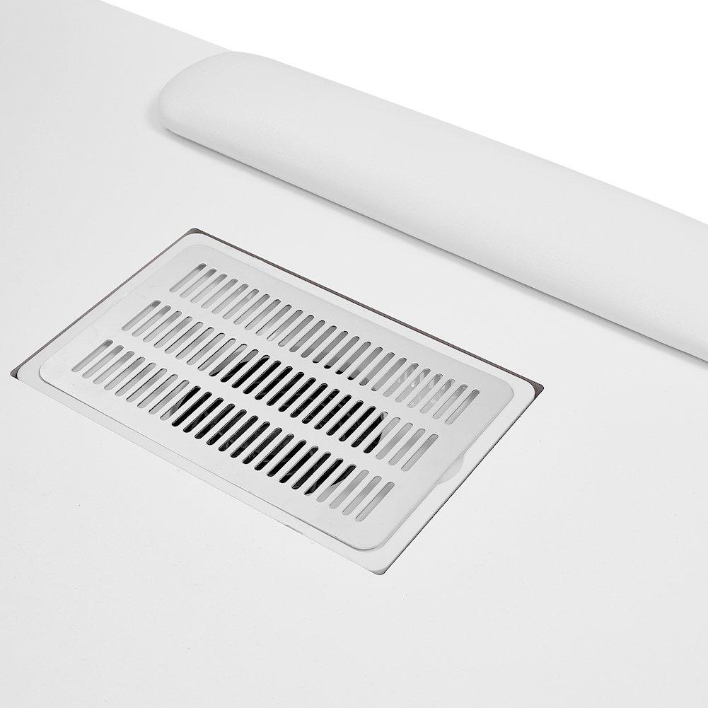 White - SHEONLY - Rolling Manicure Table with Dust Collector - 8