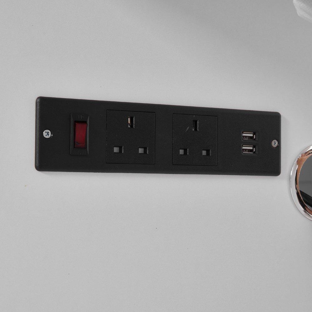 White - SHEONLY - Rolling Manicure Table with Charge & Dust Collect - 8