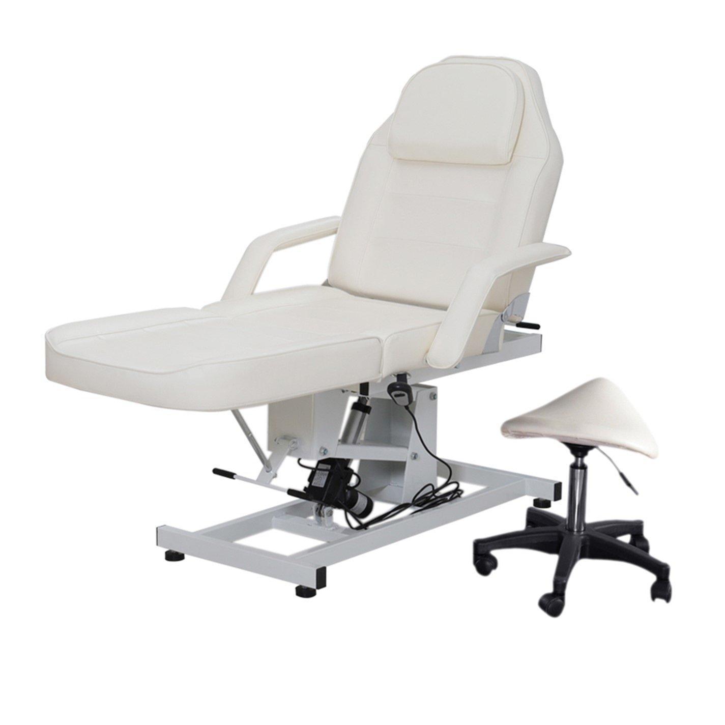 White - SHEONLY - Adjustable Facial Bed with Electric Height Lift - 3