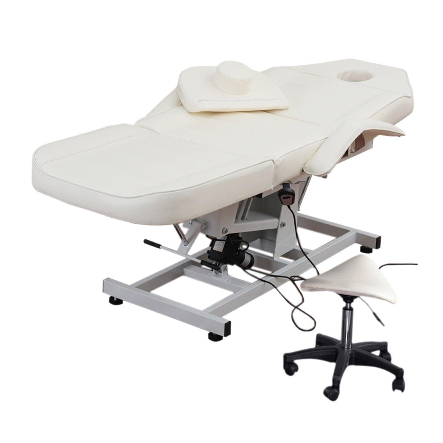 White - SHEONLY - Adjustable Facial Bed with Electric Height Lift - 4