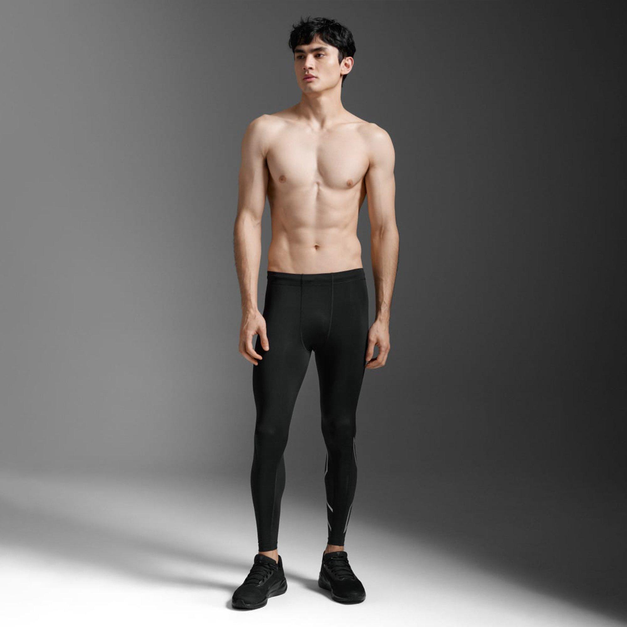 Black/Silver - 2XU - Core Compression Tights Mens - 2