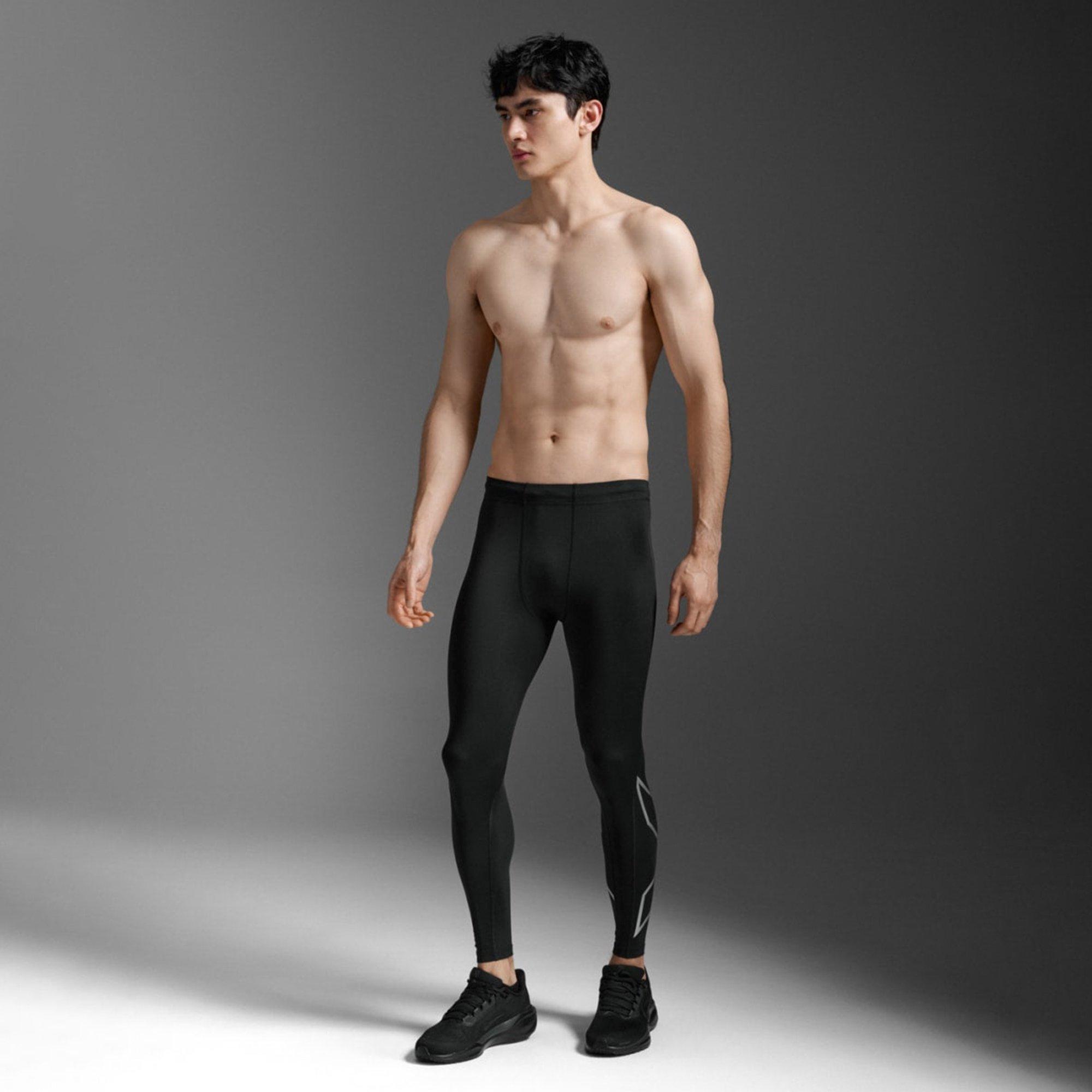 Black/Silver - 2XU - Core Compression Tights Mens - 3