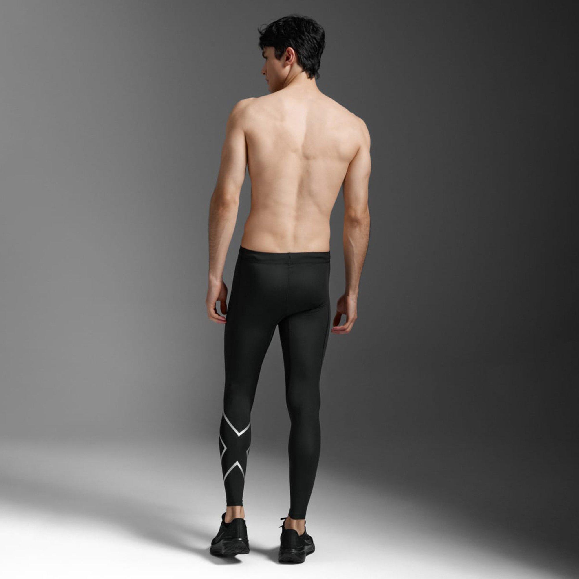 Black/Silver - 2XU - Core Compression Tights Mens - 4