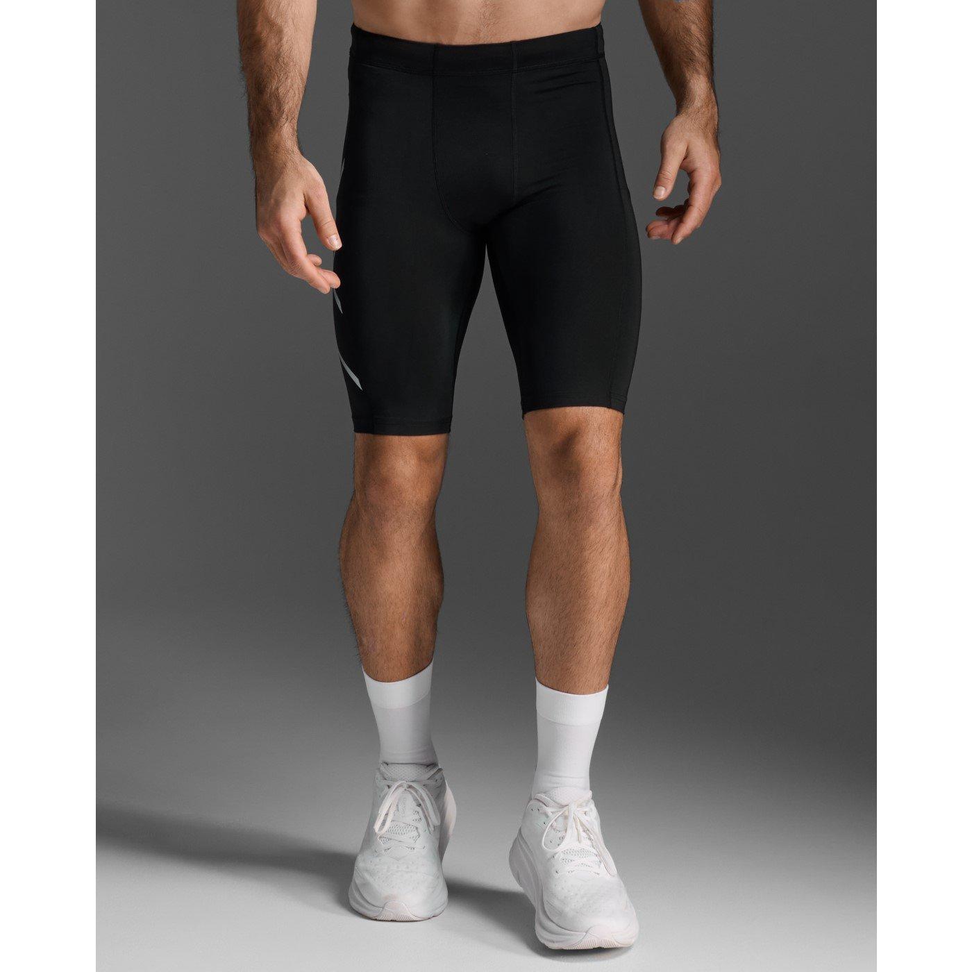 Black/Silver - 2XU - Core Compression Shorts Mens - 2