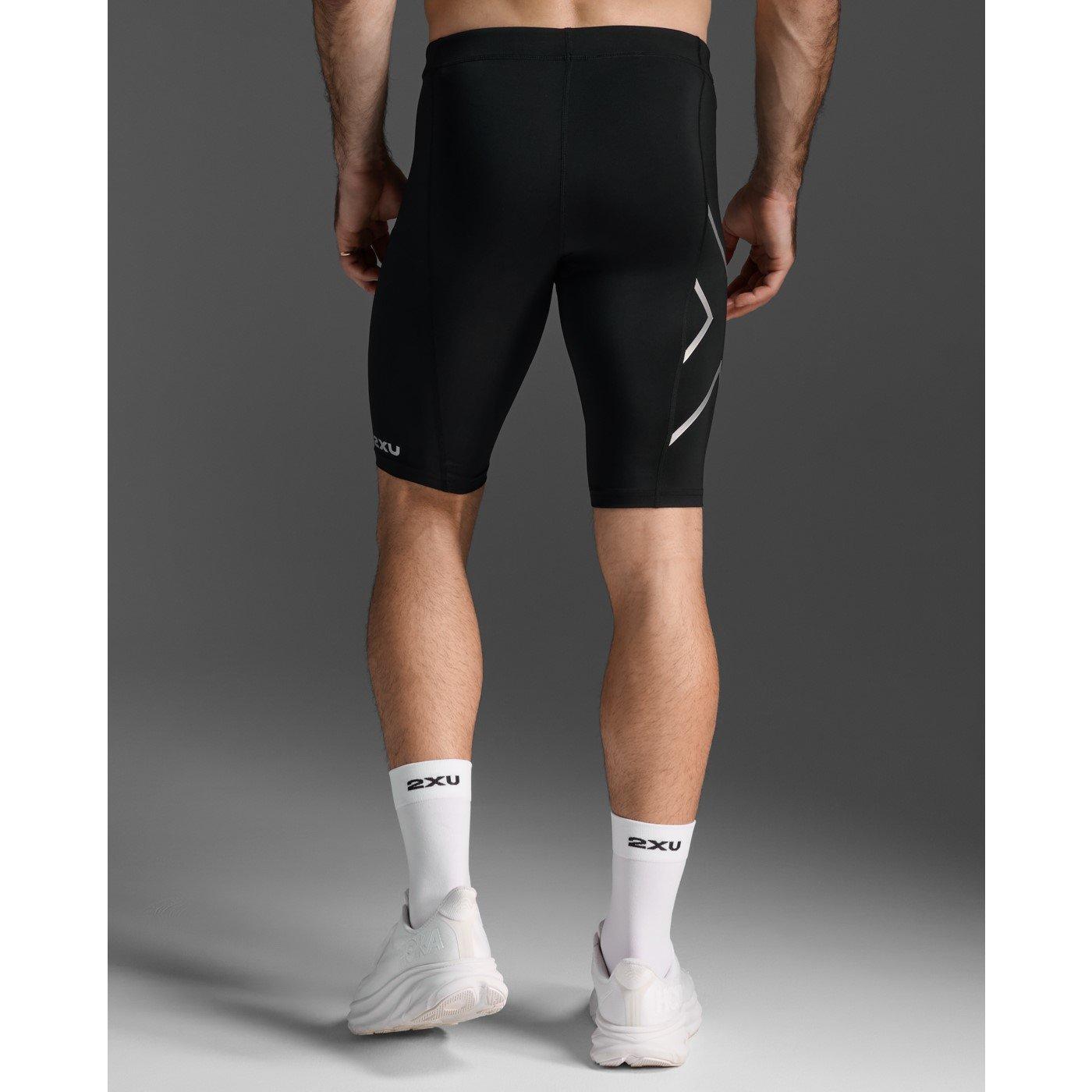 Black/Silver - 2XU - Core Compression Shorts Mens - 3