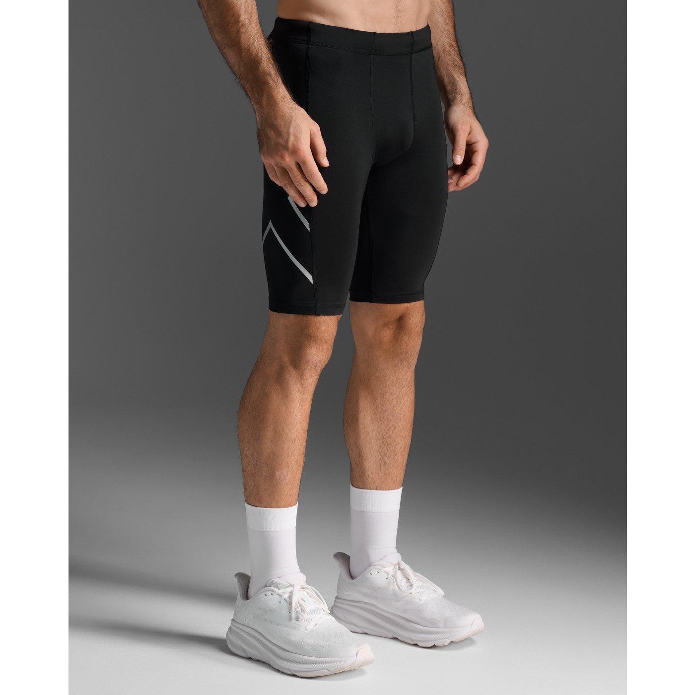 Black/Silver - 2XU - Core Compression Shorts Mens - 4