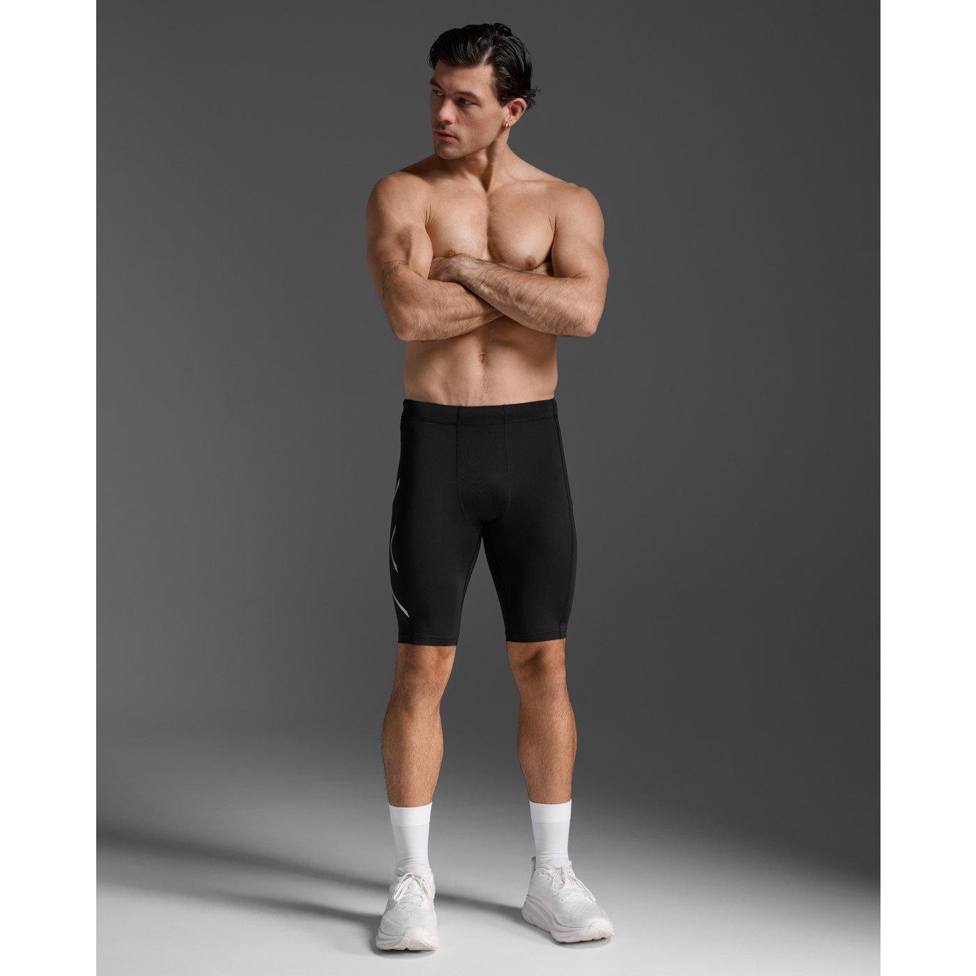 Black/Silver - 2XU - Core Compression Shorts Mens - 6