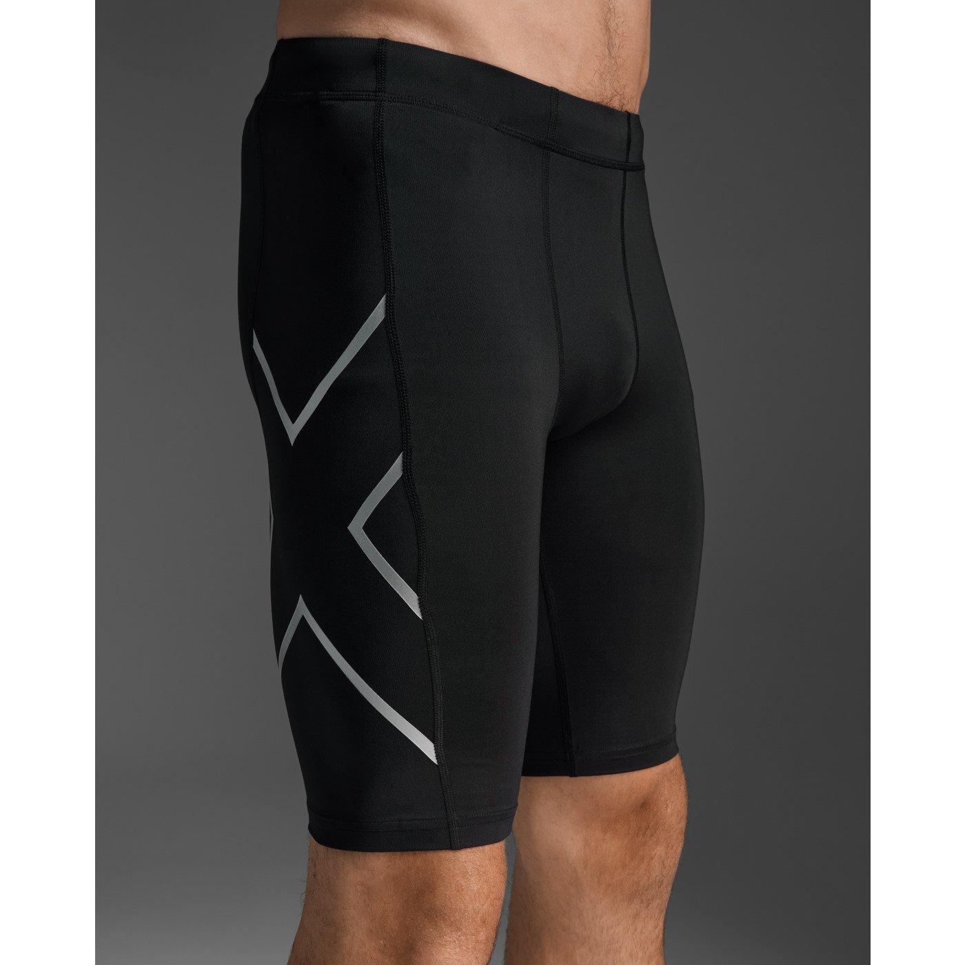 Black/Silver - 2XU - Core Compression Shorts Mens - 8