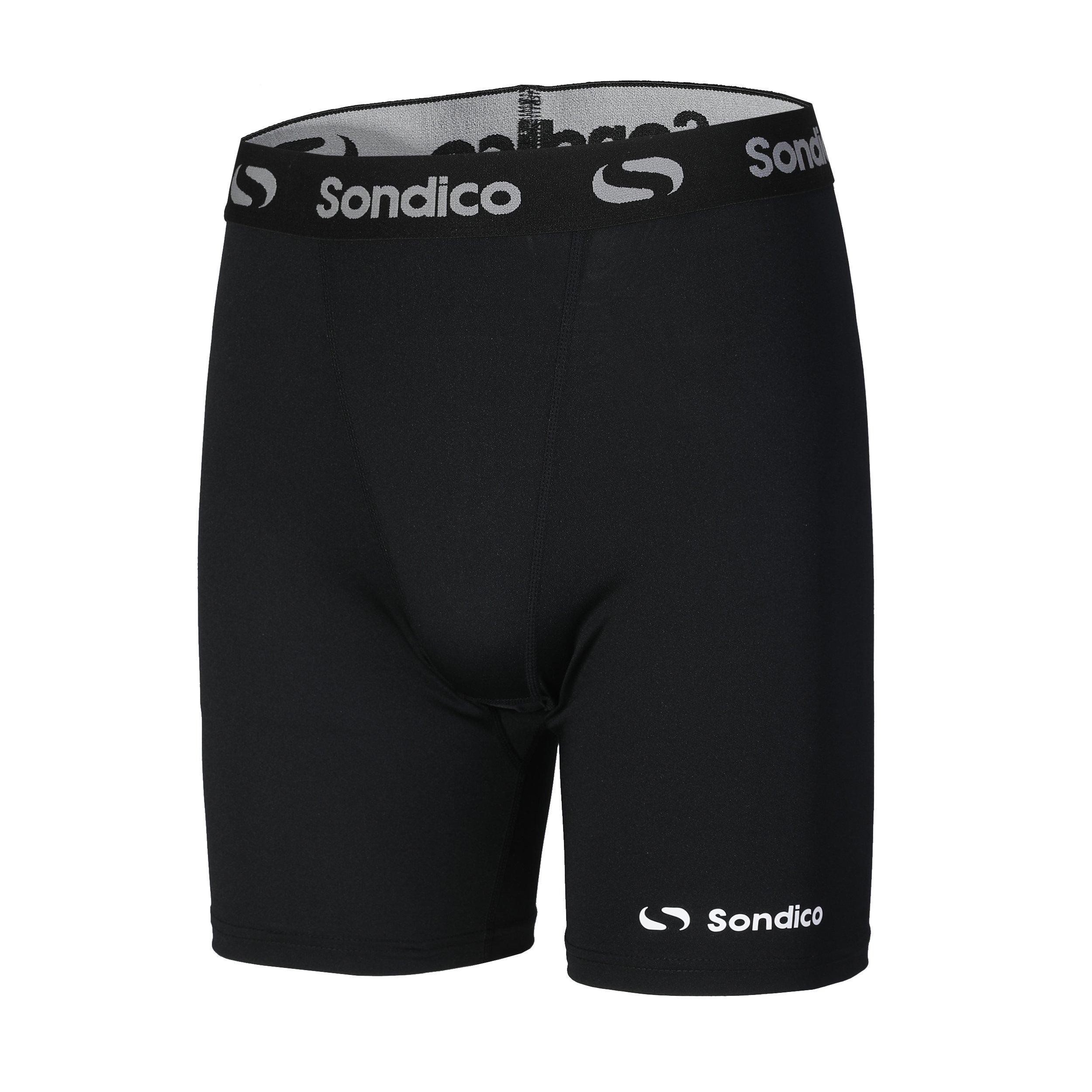 Black - Sondico - Core 6 Base Layer Shorts Mens - 3