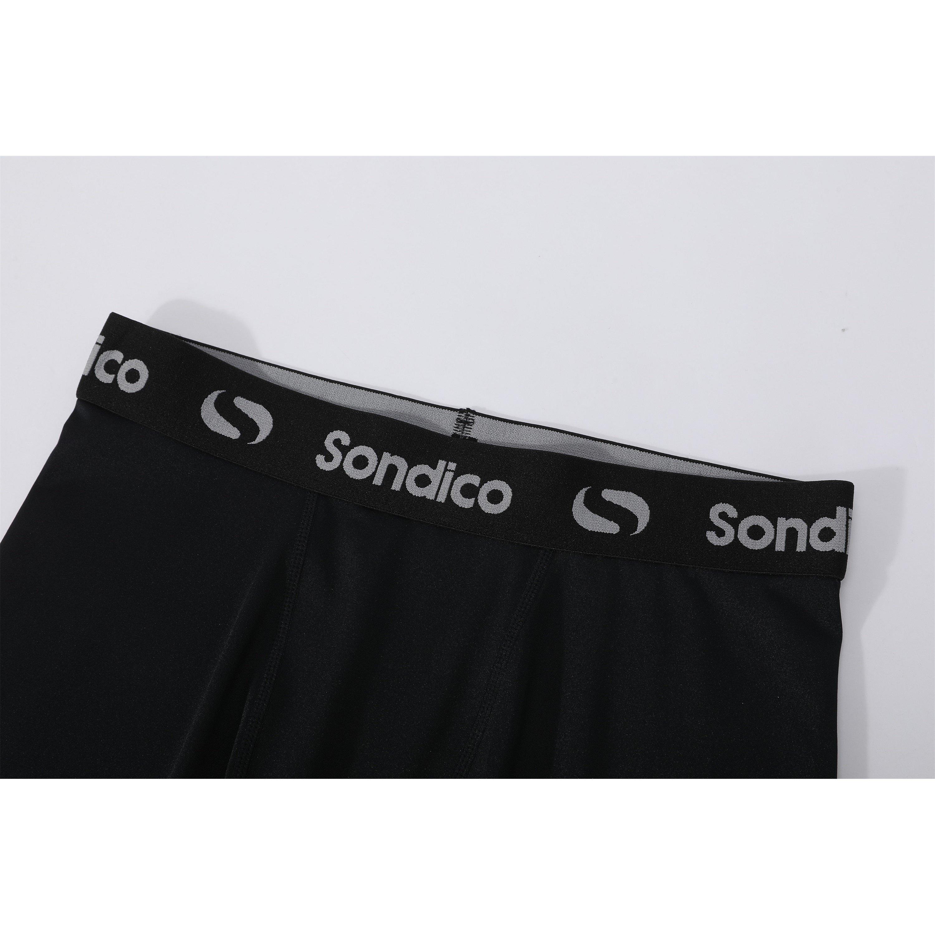 Black - Sondico - Core 6 Base Layer Shorts Mens - 4