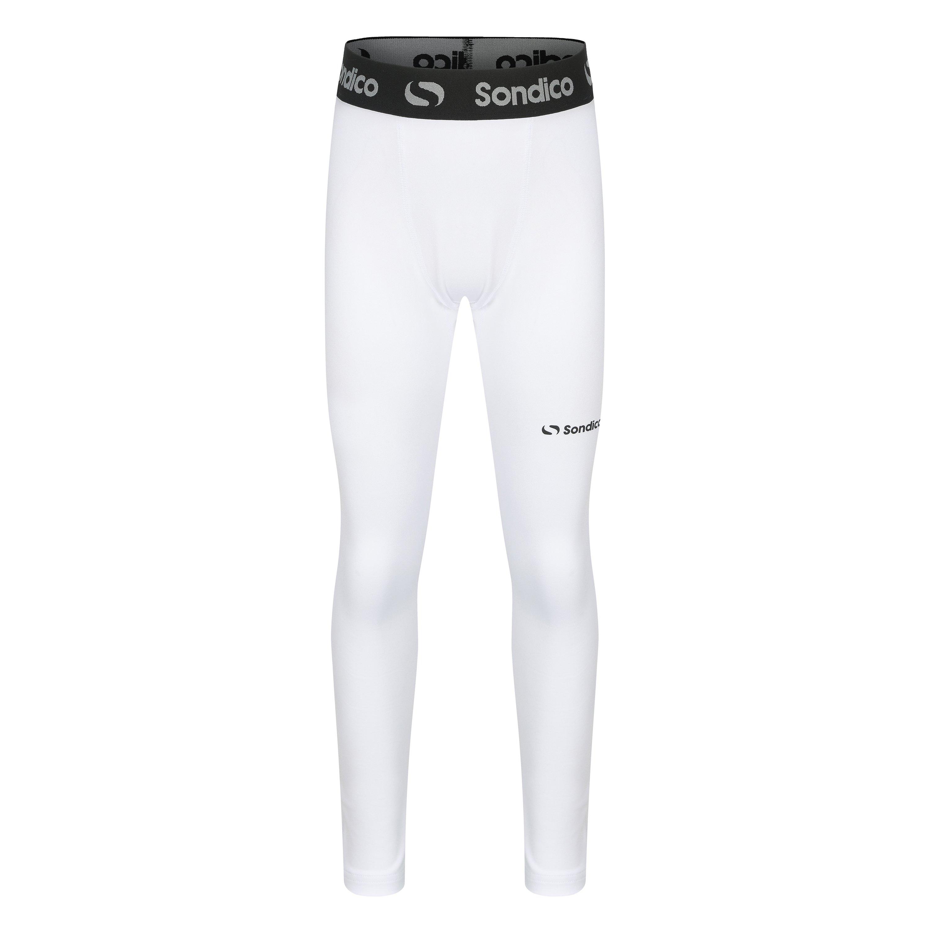 Sondico Boys Core Baselayer Tights Juniors - White - 13 Years
