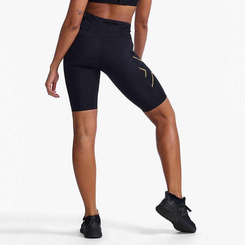 Black/Gold - 2XU - Cycling Shorts Womens - 2
