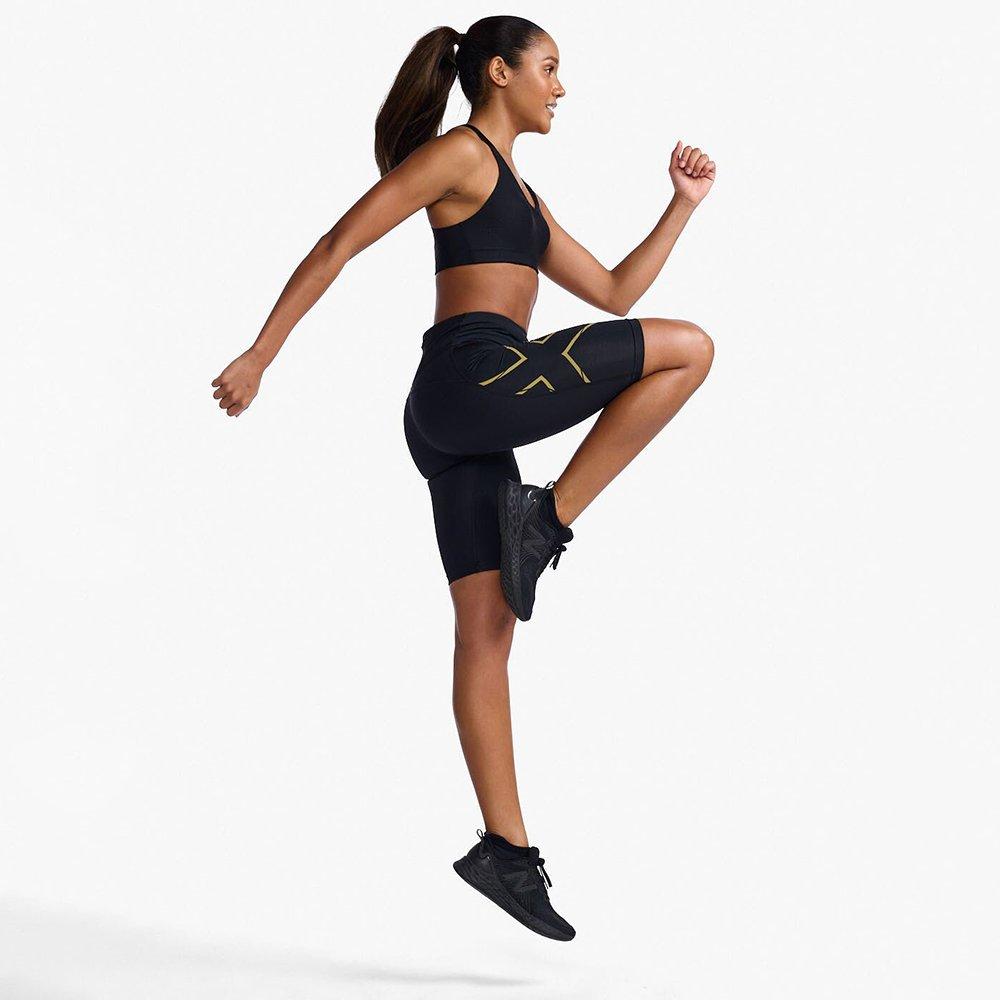 Black/Gold - 2XU - Cycling Shorts Womens - 5