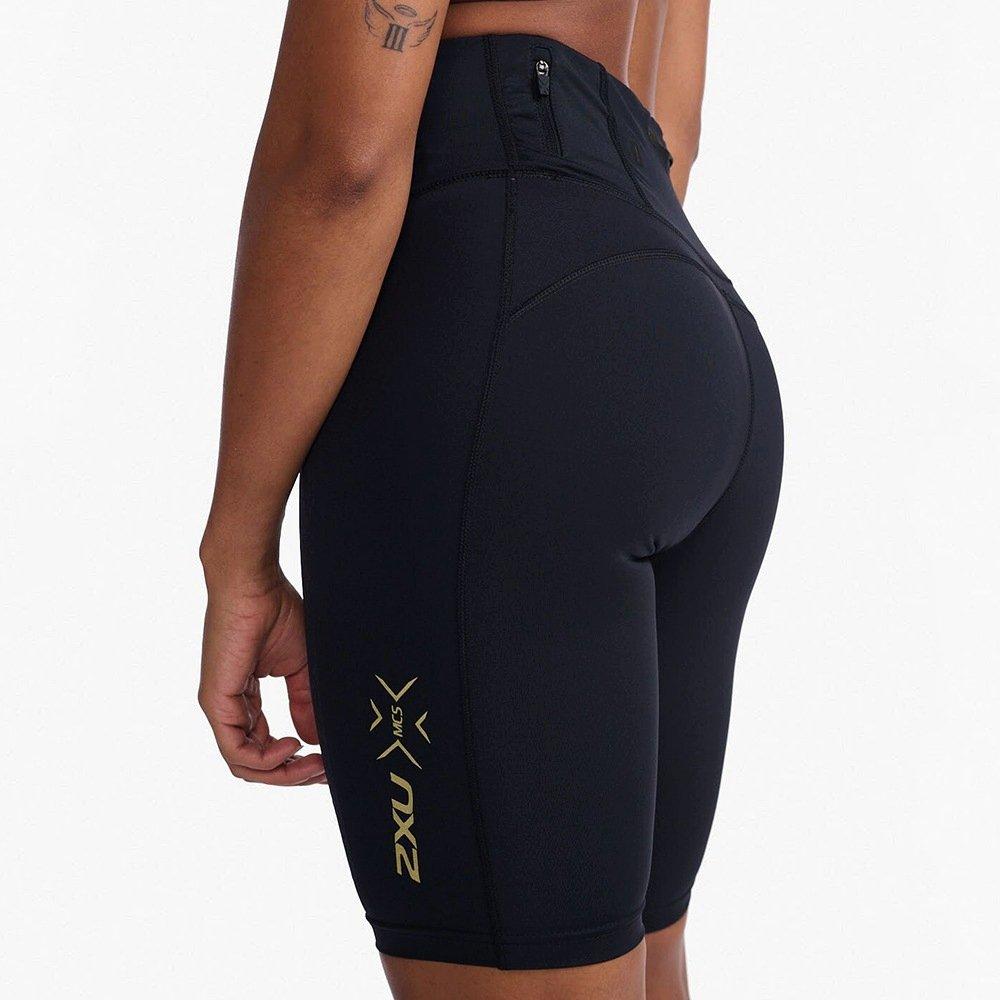 Black/Gold - 2XU - Cycling Shorts Womens - 8