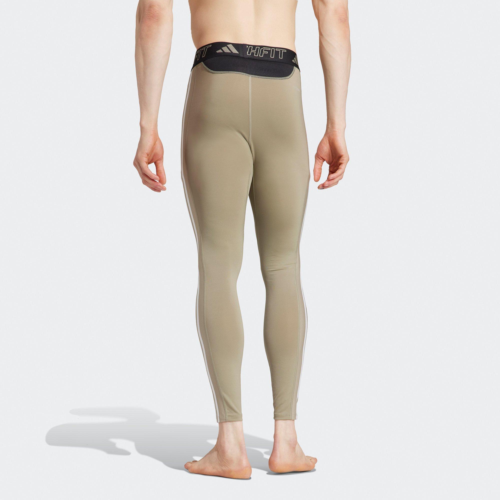 Silver Pebble - adidas - adidas 5 Techfit 3 Stripes Mens Training Long Tights - 4