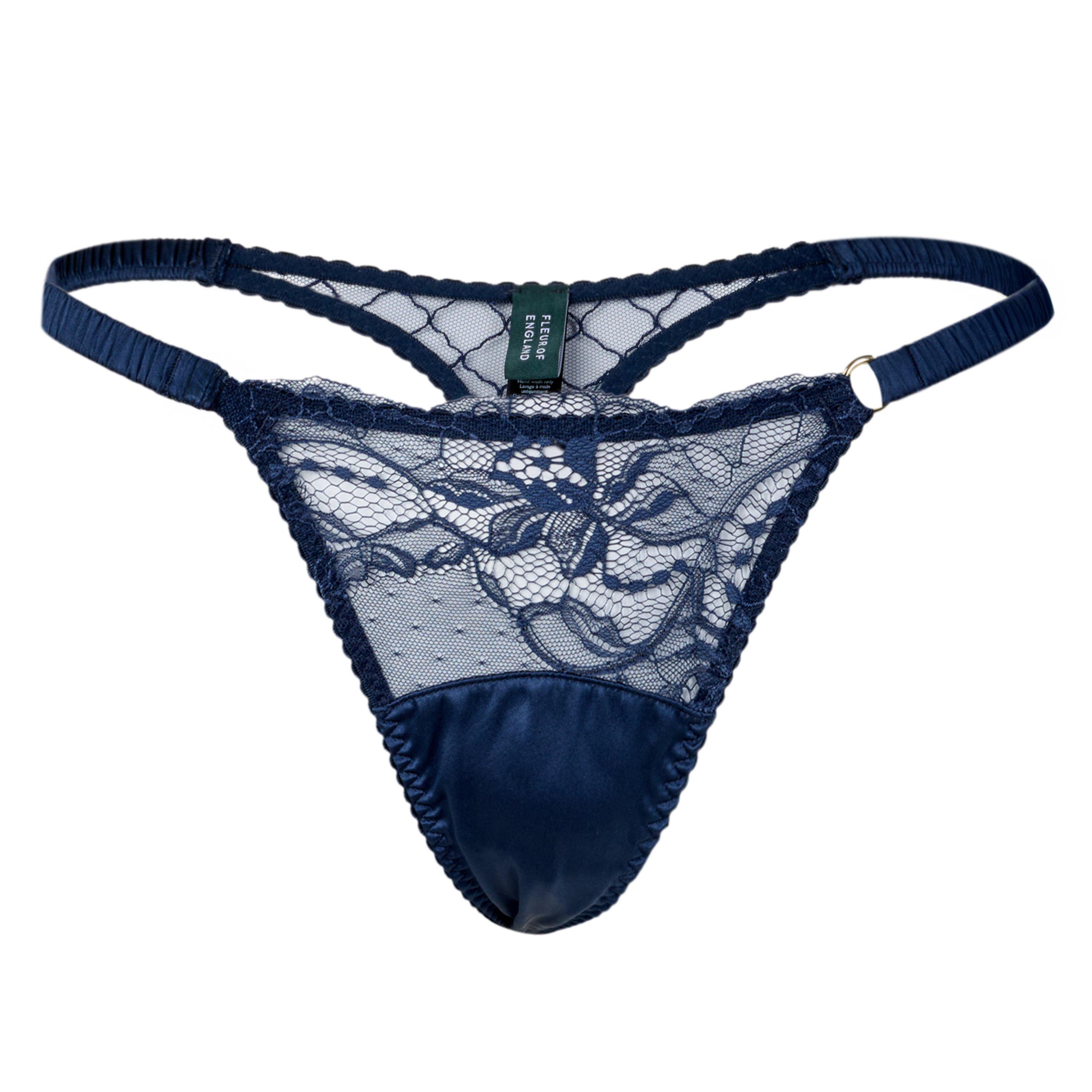 DARK BLUE - Fleur of England - T BEA STRAP THONG - 1