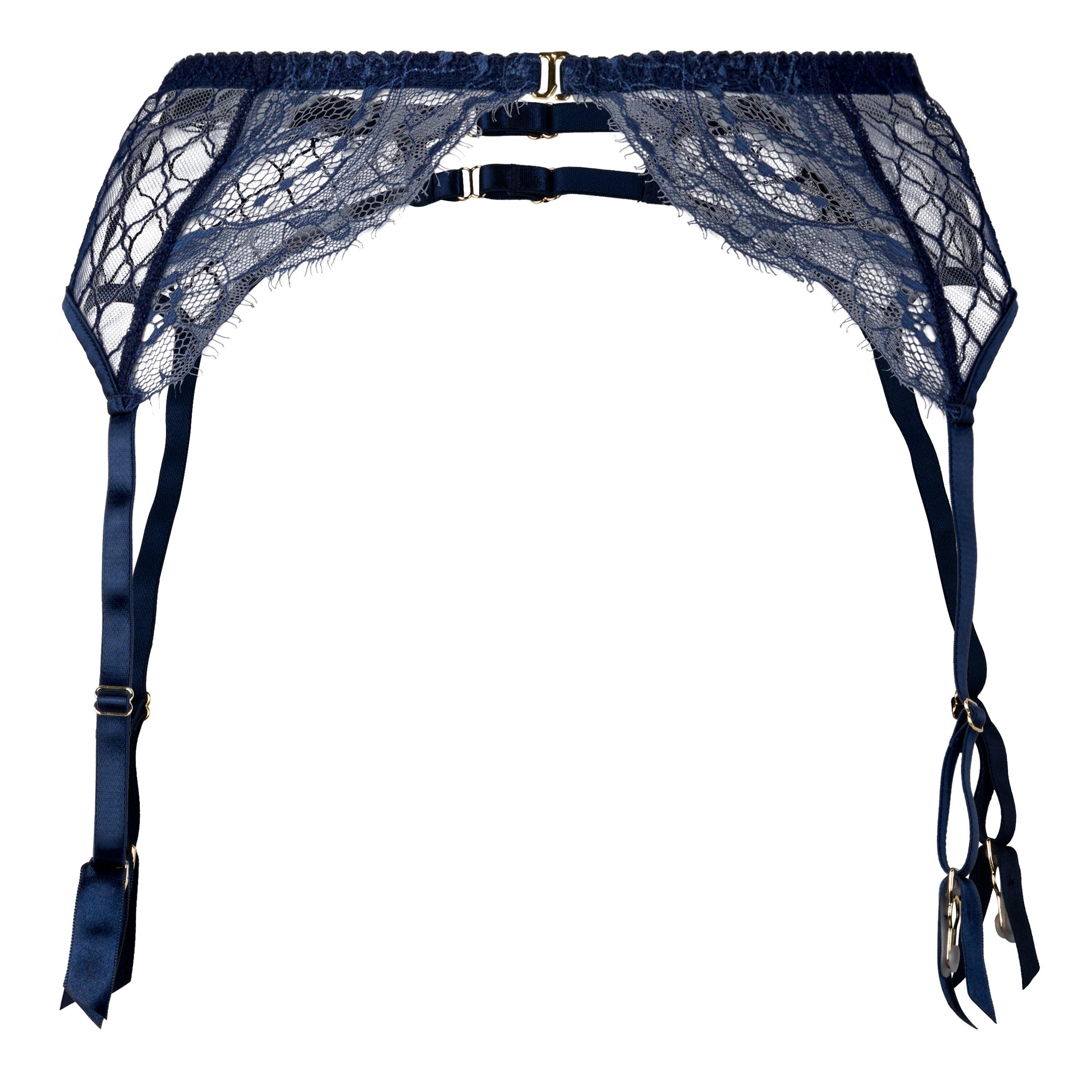 DARK BLUE - Fleur of England - S BEA SUSPENDER BELT - 1