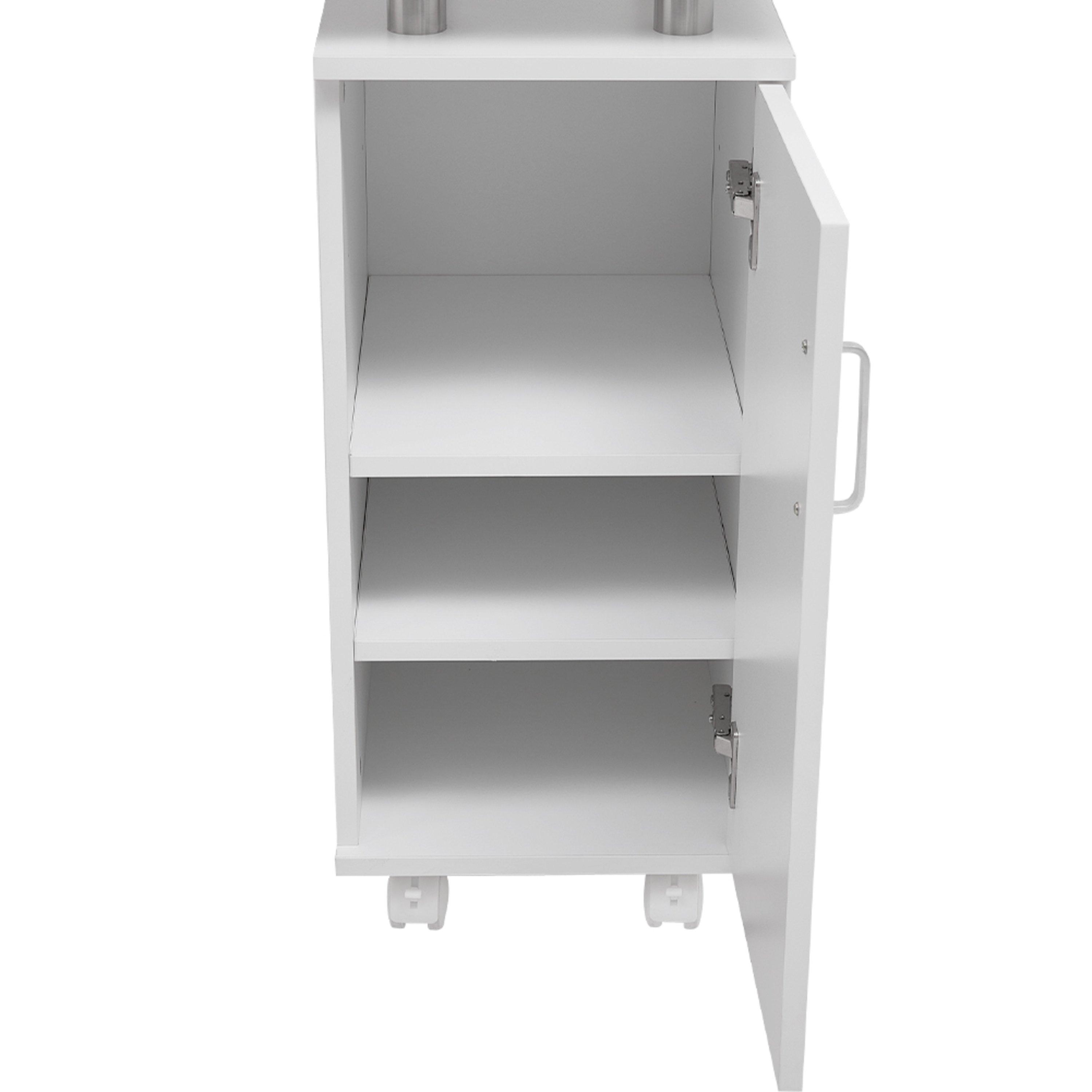 White - SHEONLY - Mobile Manicure Table with Dust Collector & Drawer - 11