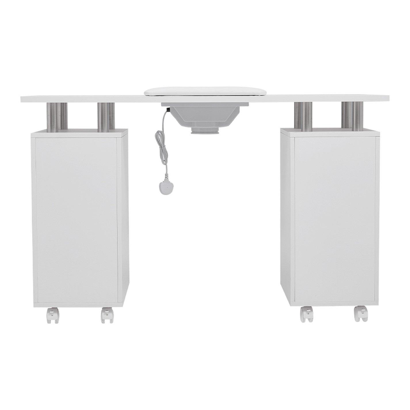 White - SHEONLY - Mobile Manicure Table with Dust Collector & Drawer - 4