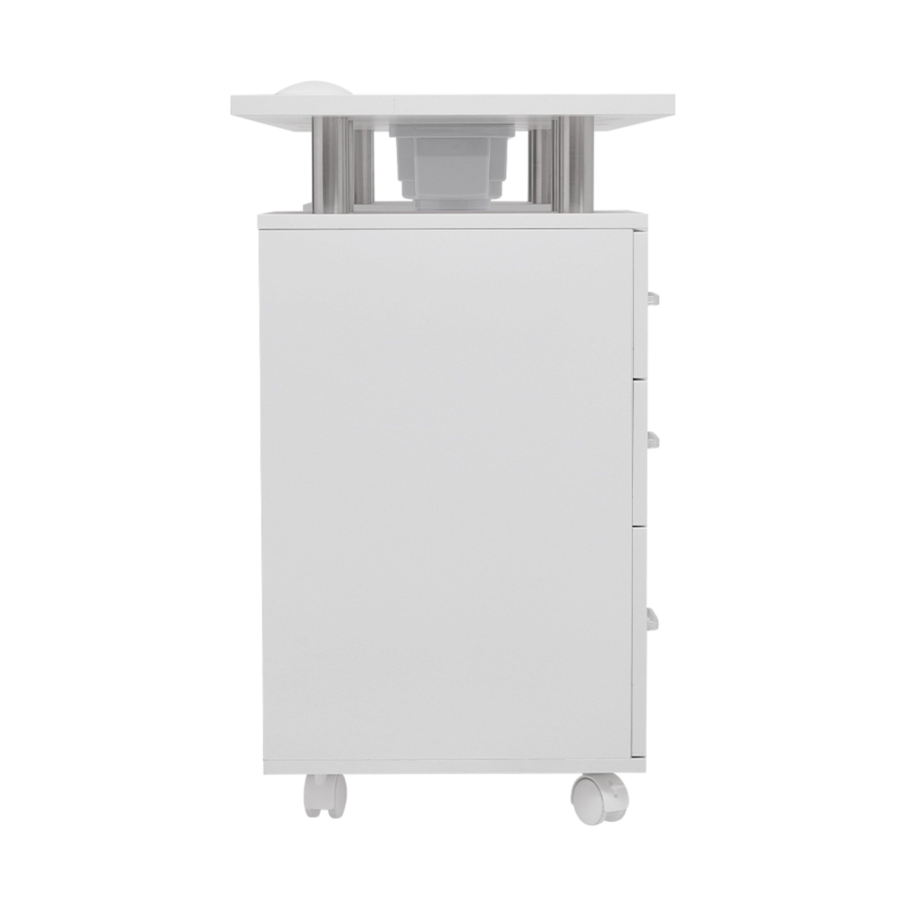White - SHEONLY - Mobile Manicure Table with Dust Collector & Drawer - 5