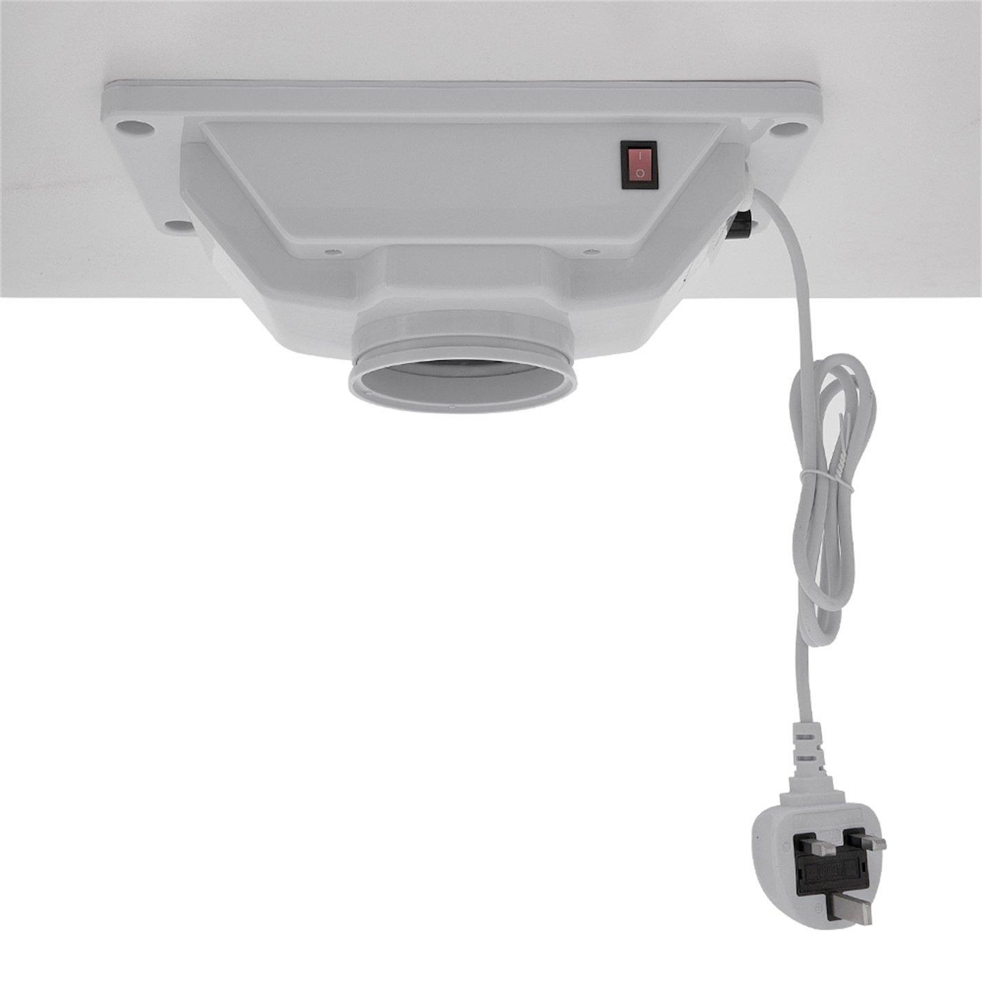 White - SHEONLY - Mobile Manicure Table with Dust Collector & Drawer - 8