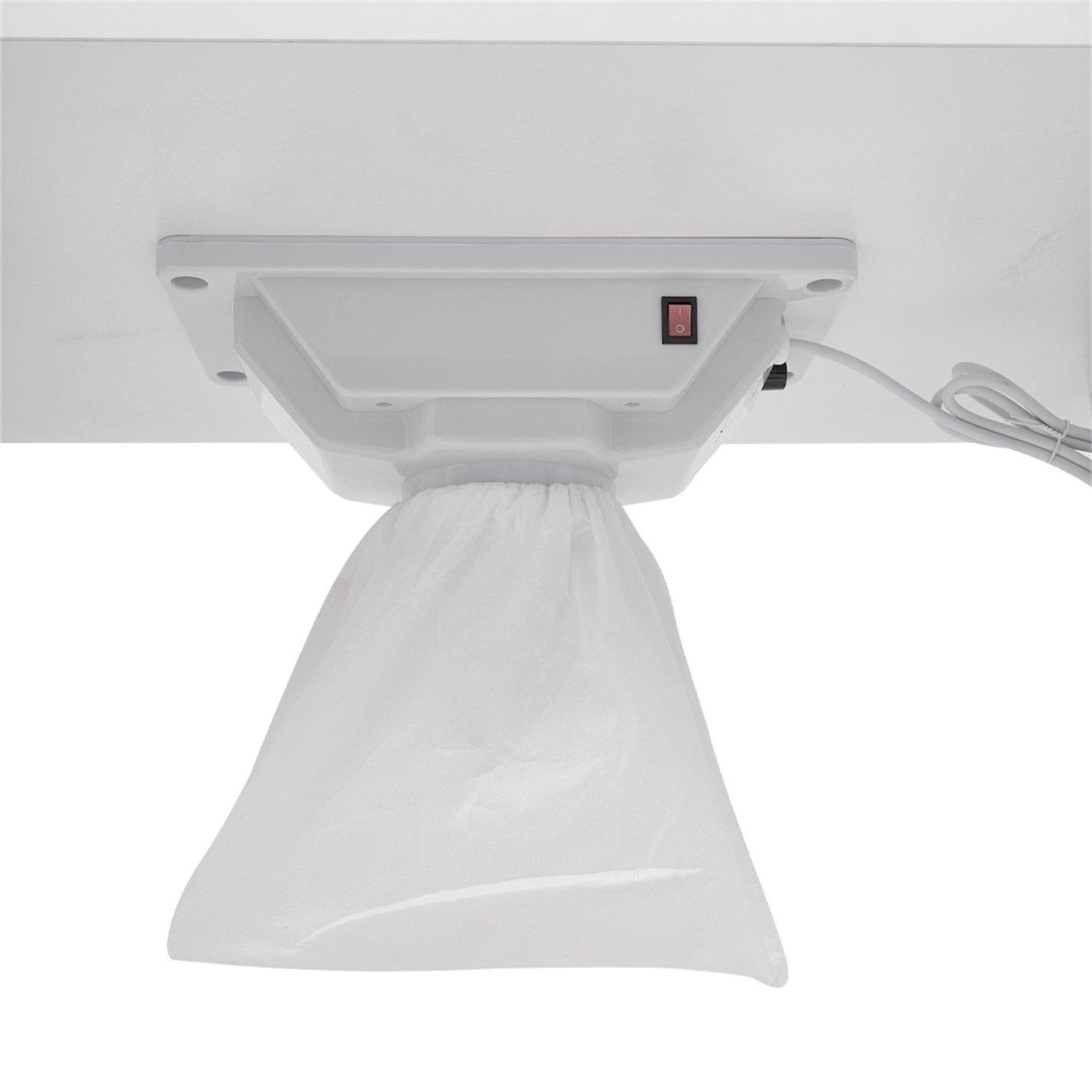 White - SHEONLY - Mobile Manicure Table with Dust Collector & Drawer - 10