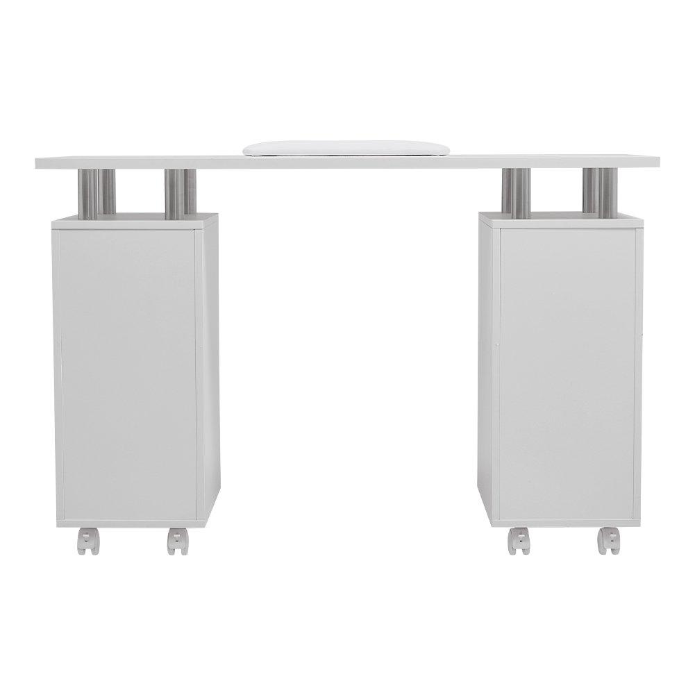 White - SHEONLY - Mobile 8-Drawer Manicure Table Beauty Station - 5