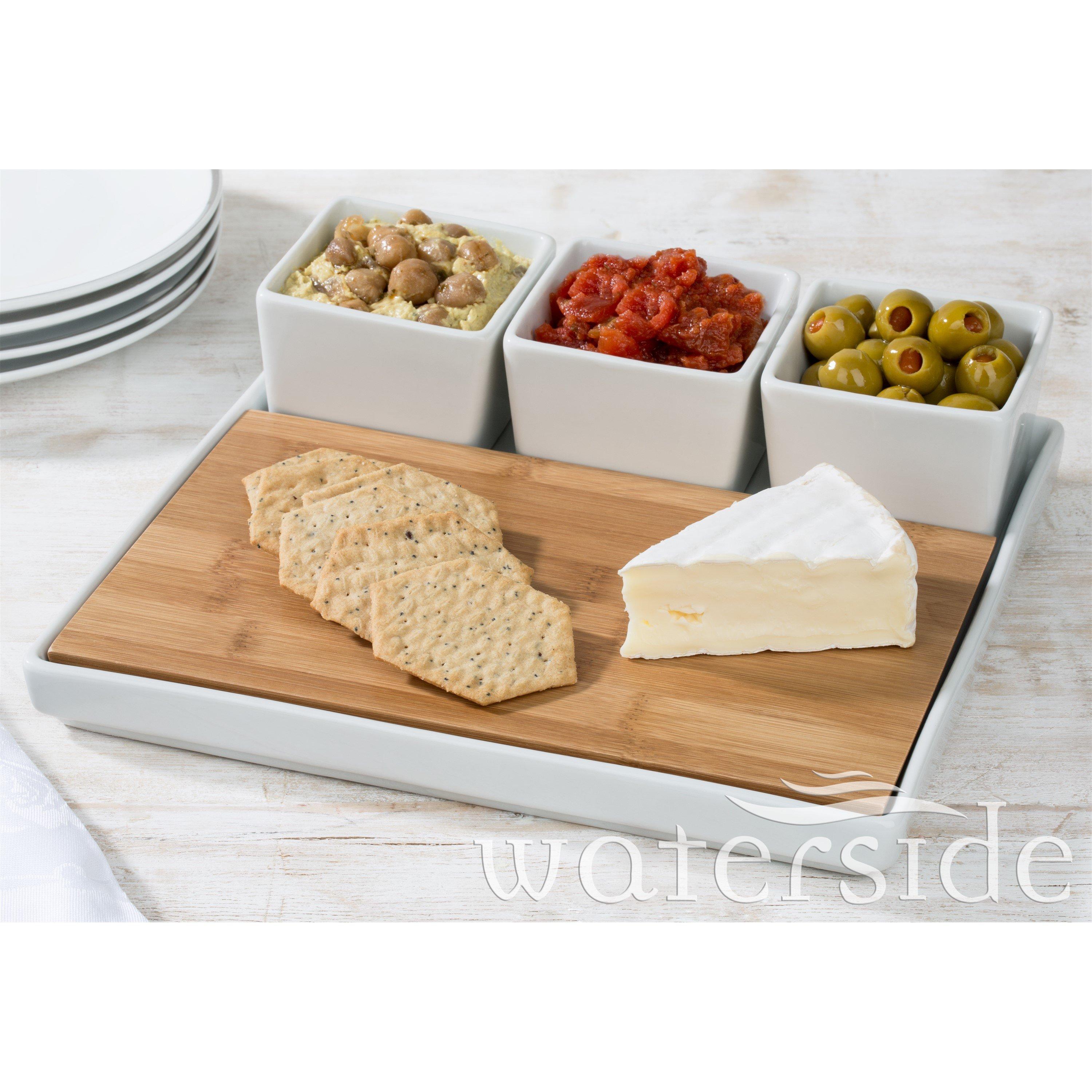 White - Waterside - 5pc Cheese Platter - 1