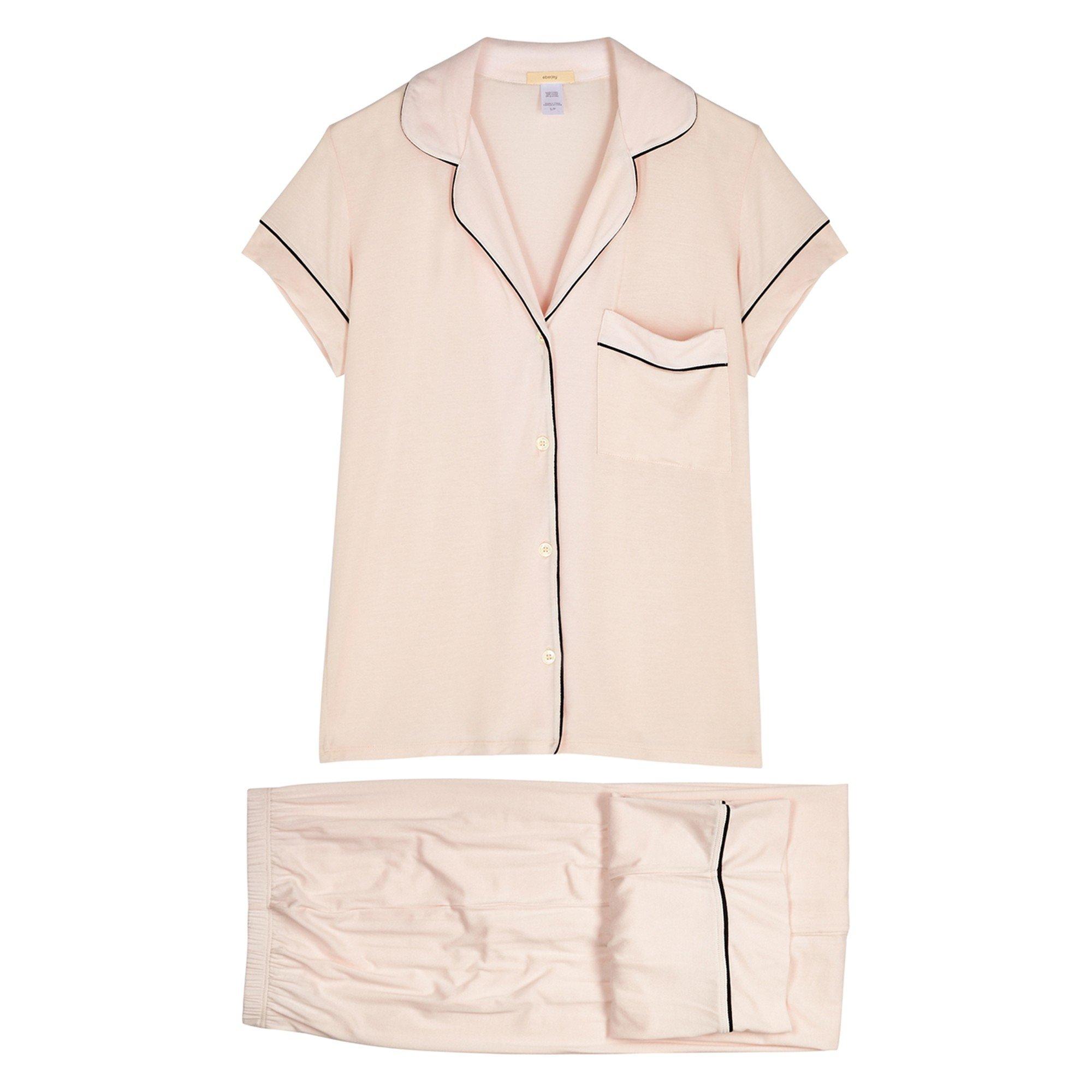 LIGHT PINK - Eberjey - PJ SS GISELE CROPPED PJ SET - 1