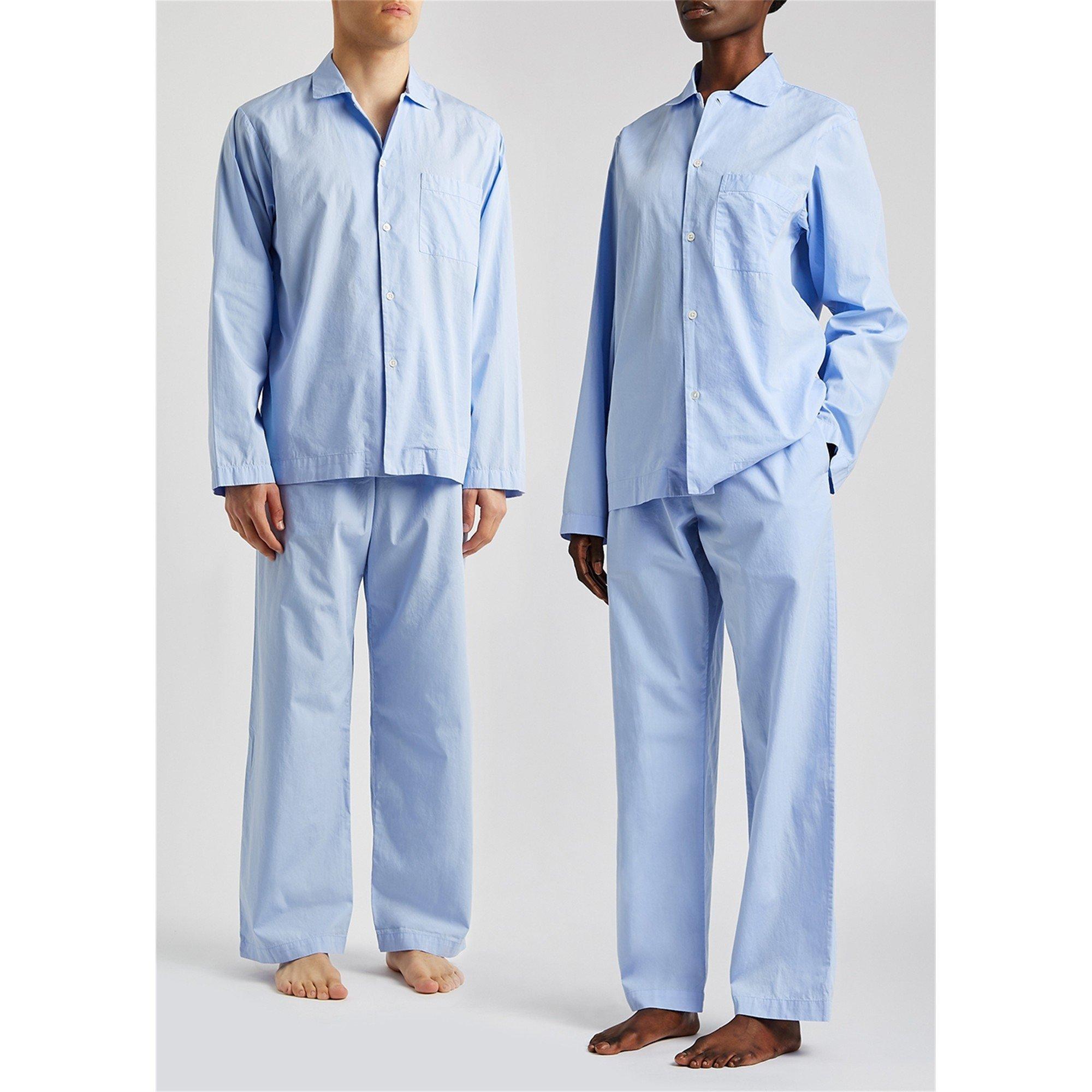 LIGHT BLUE - Tekla - TR POPLIN UNISEX PJ TRS - 5