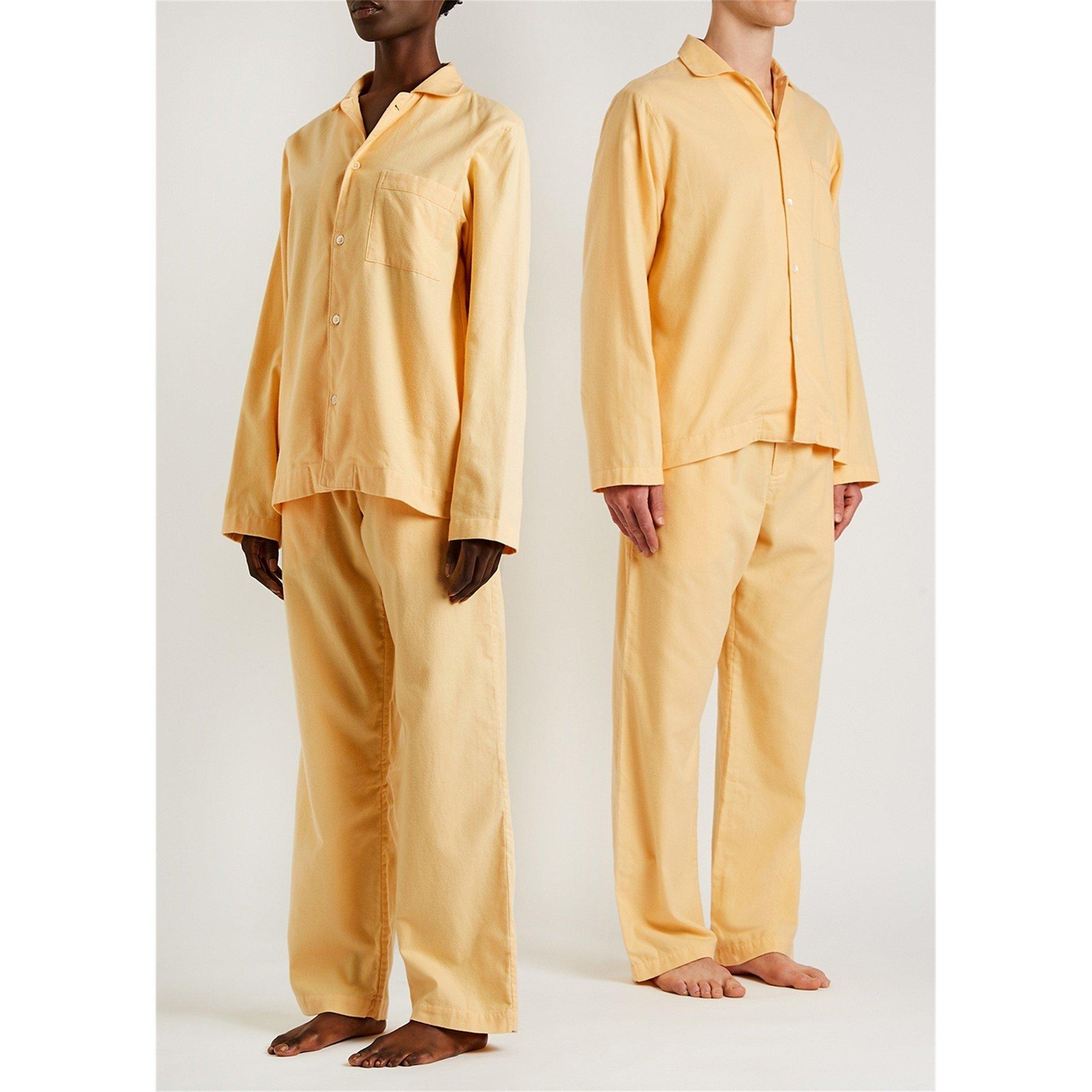 YELLOW - Tekla - T LS FLANNEL UNISEX PJ TOP - 5