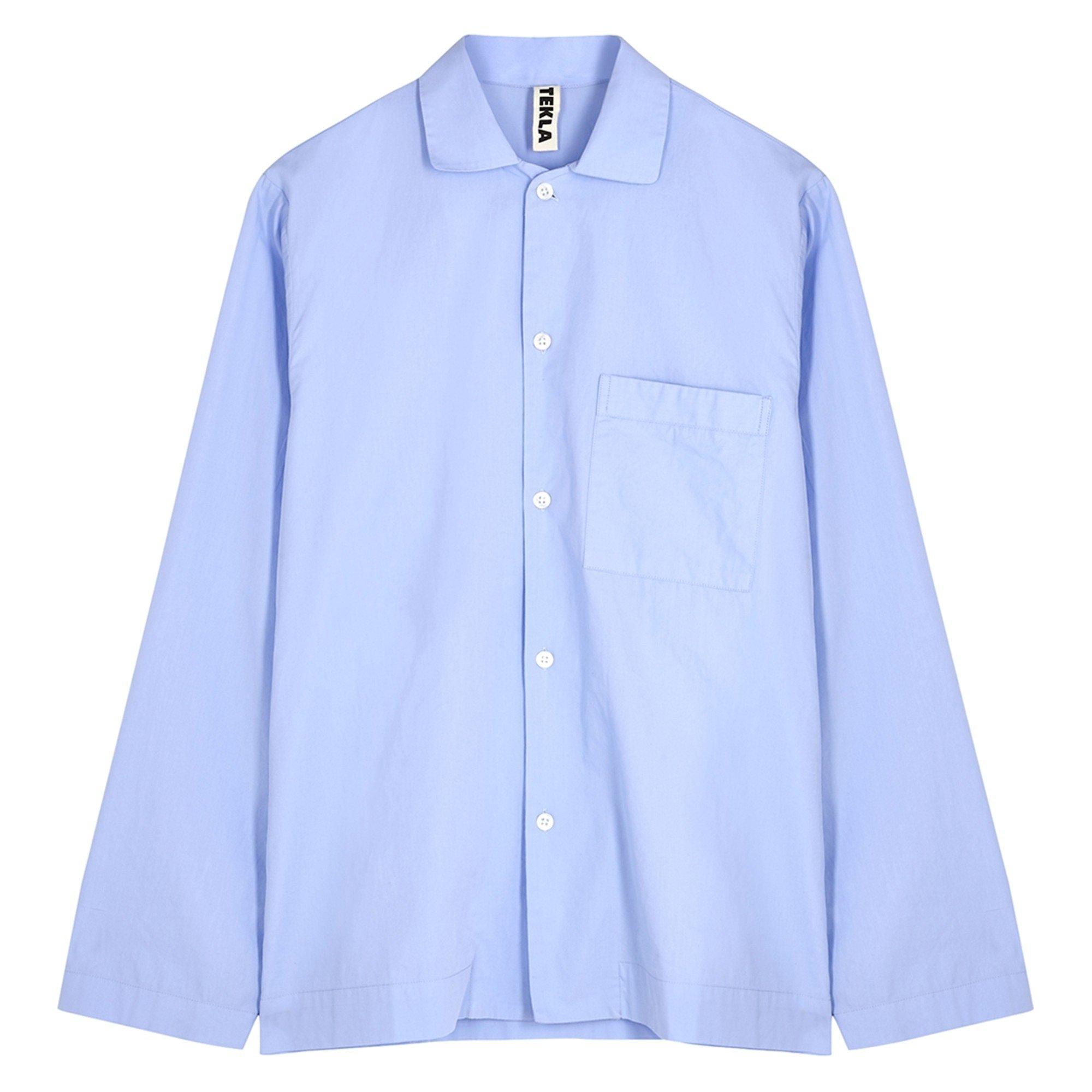 LIGHT BLUE - Tekla - T LS POPLIN UNISEX PJ TOP