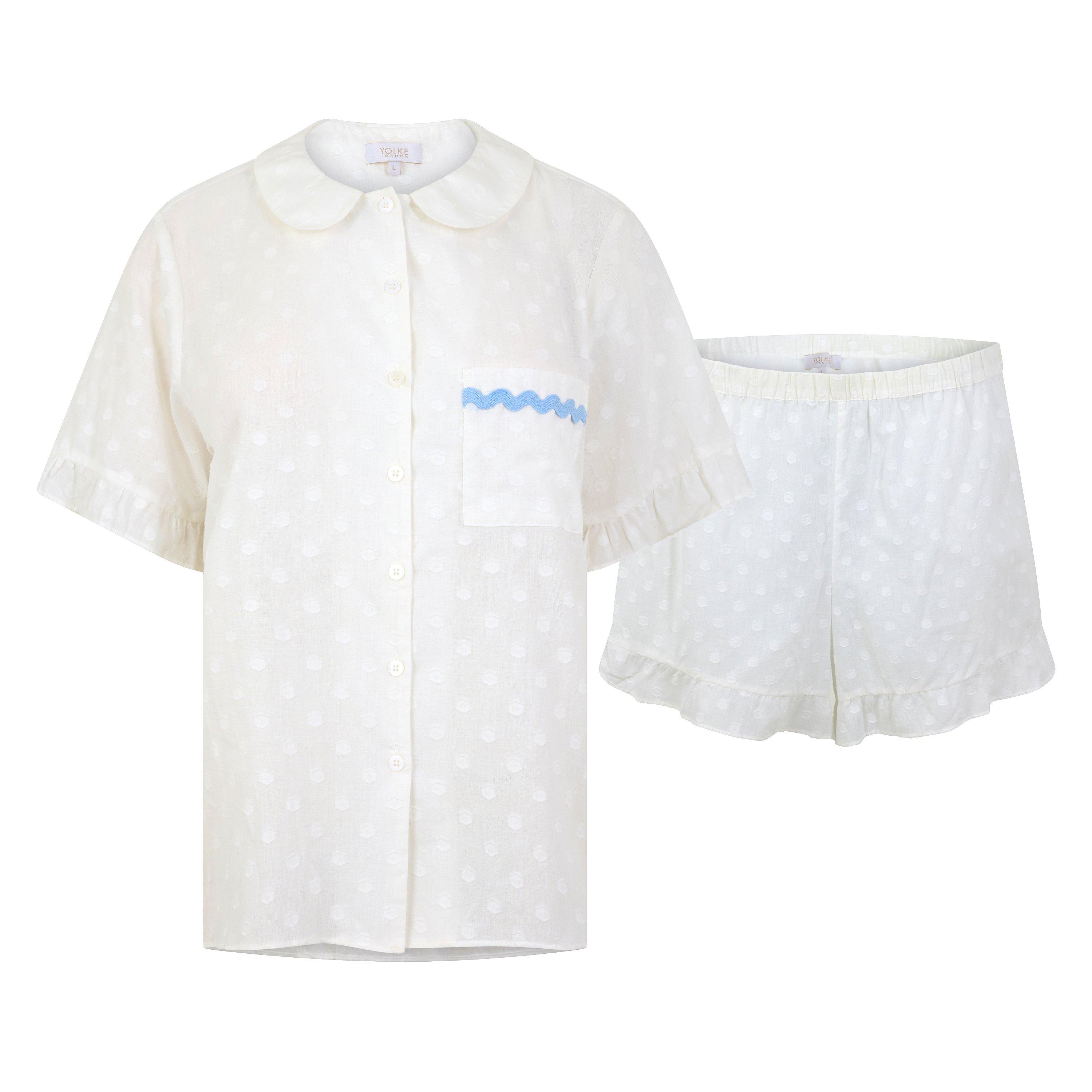 WHITE - YOLKE - SS COTTON JACQUARD THEBE - 1