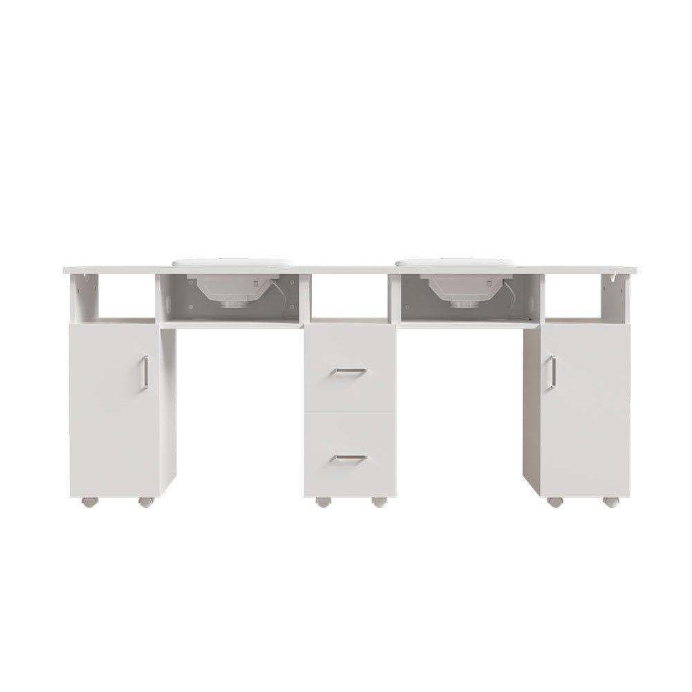 White - SHEONLY - Mobile Manicure Table with Dust Collector & Drawer - 3