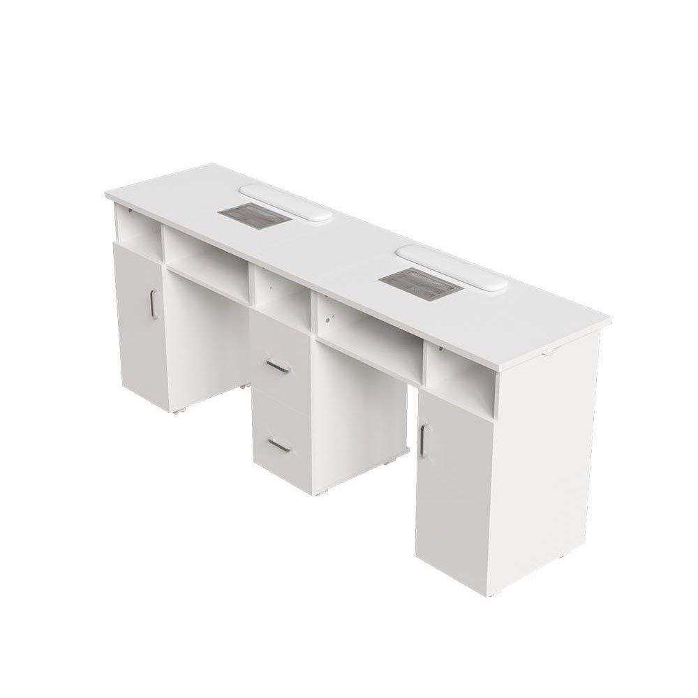 White - SHEONLY - Mobile Manicure Table with Dust Collector & Drawer - 4