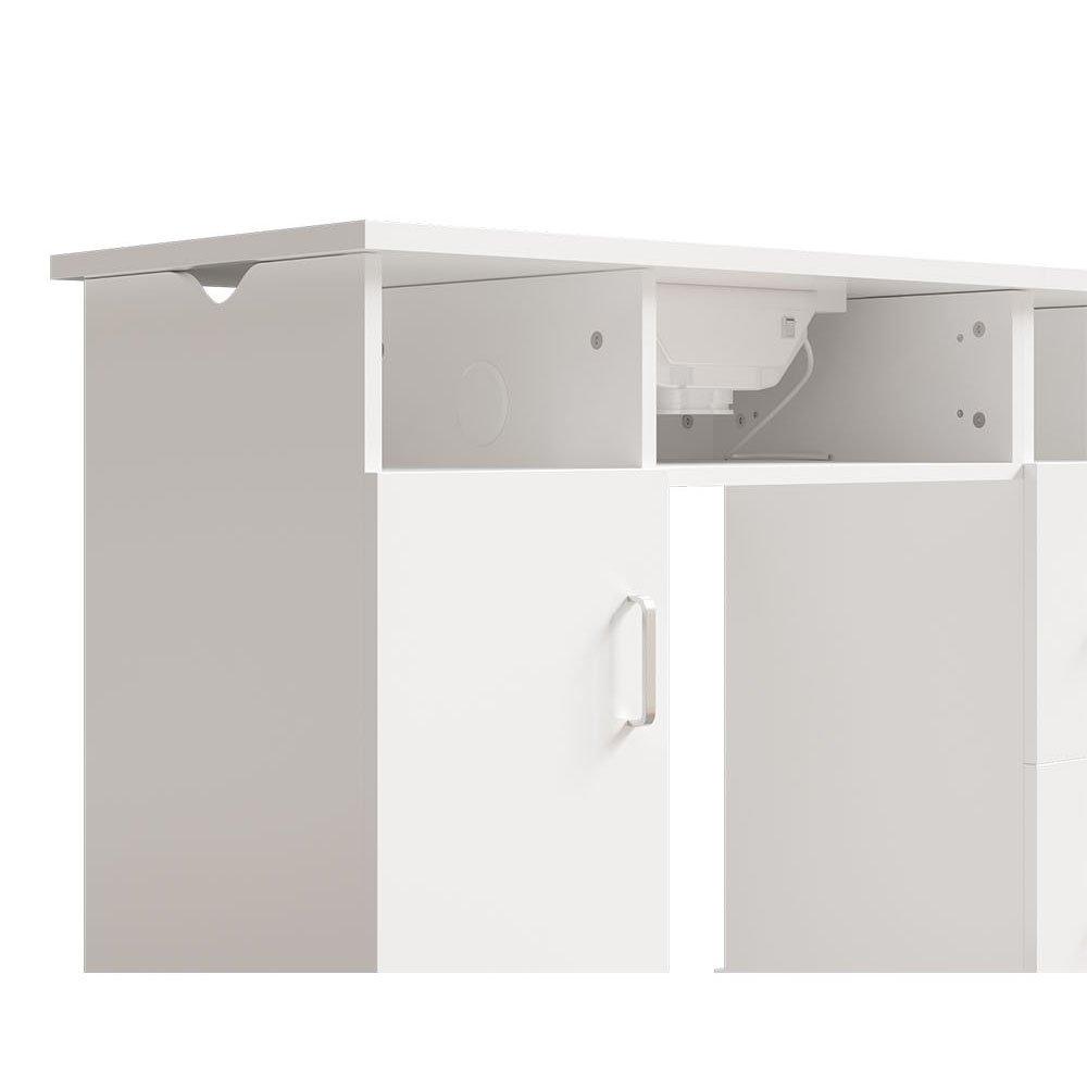 White - SHEONLY - Mobile Manicure Table with Dust Collector & Drawer - 5