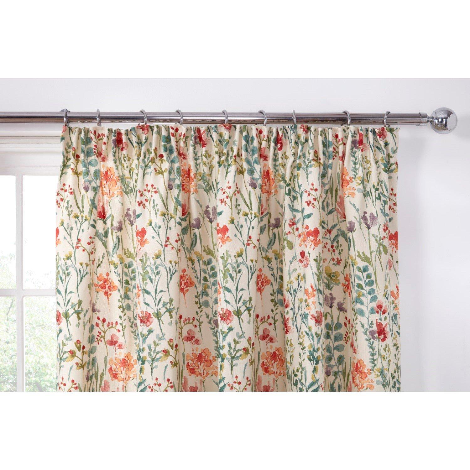 Multi - Sundour - Amaryllis Floral Pencil Pleat Curtains - 2