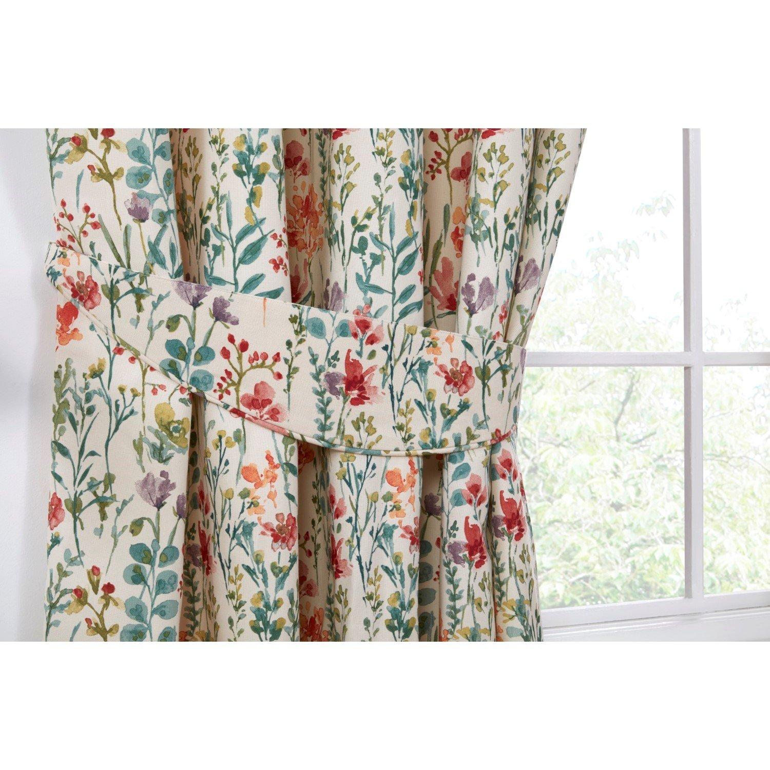 Multi - Sundour - Amaryllis Floral Pencil Pleat Curtains - 4
