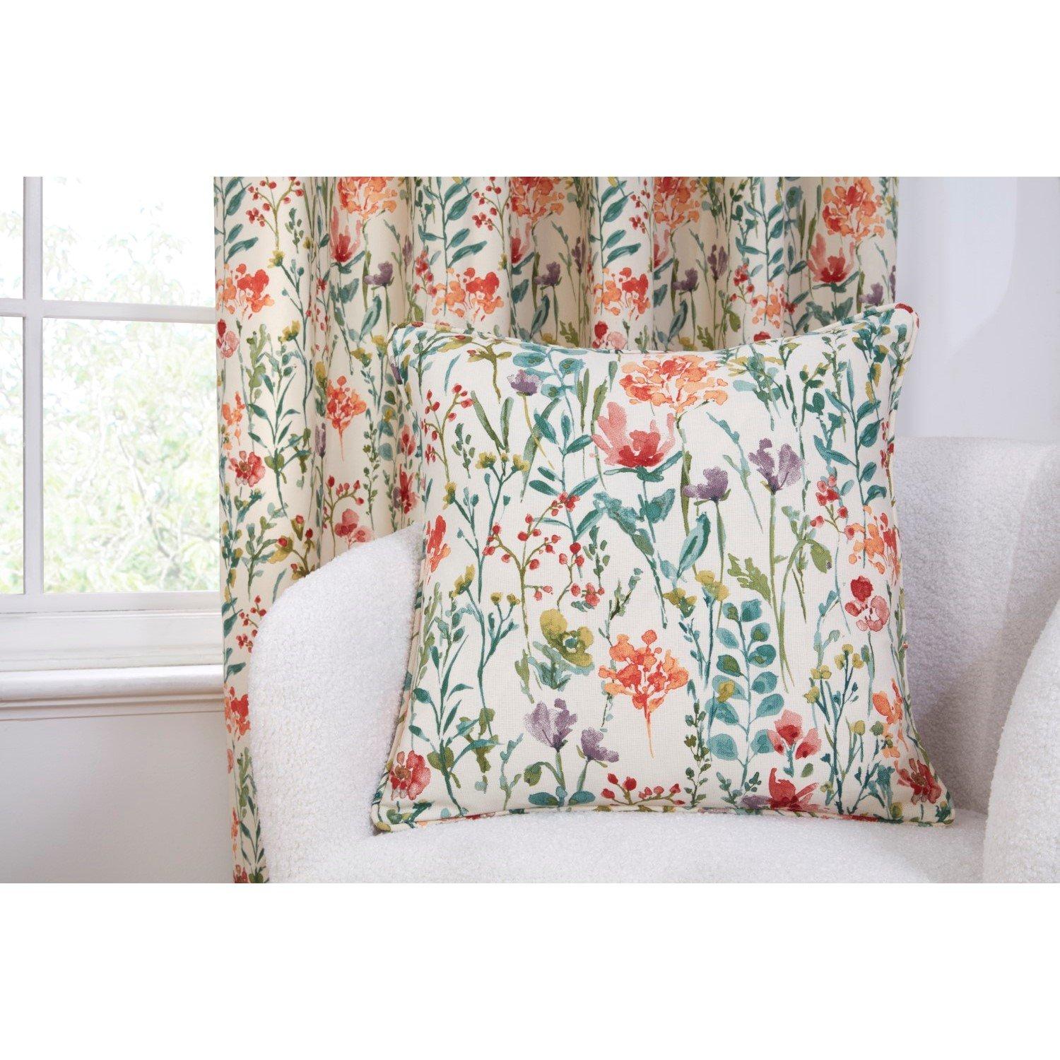 Multi - Sundour - Amaryllis Floral Pencil Pleat Curtains - 5