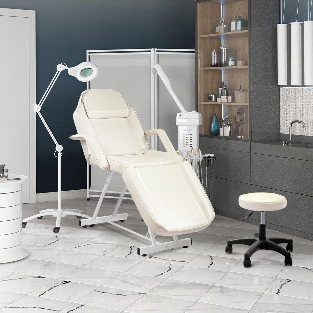 White - SHEONLY - Adjustable Massage Table with Recliner - 1