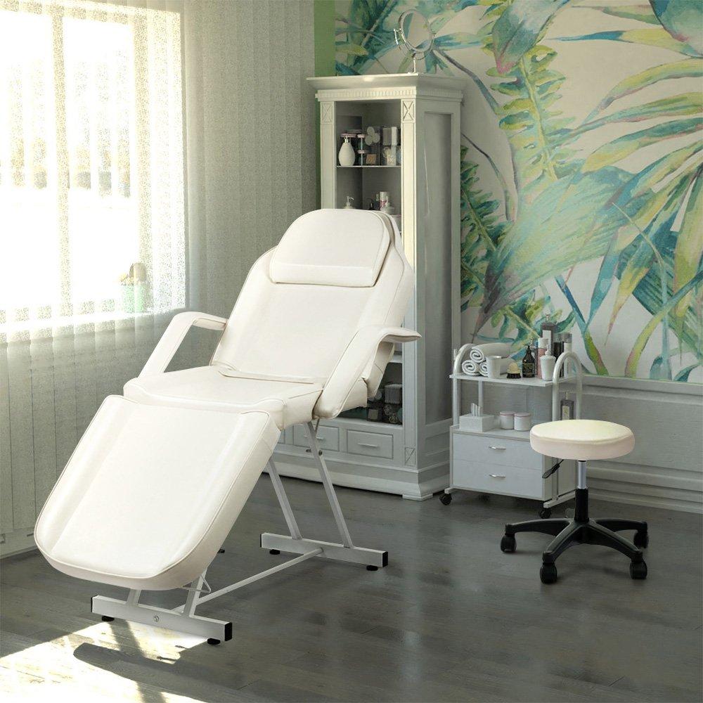 White - SHEONLY - Adjustable Massage Table with Recliner - 2